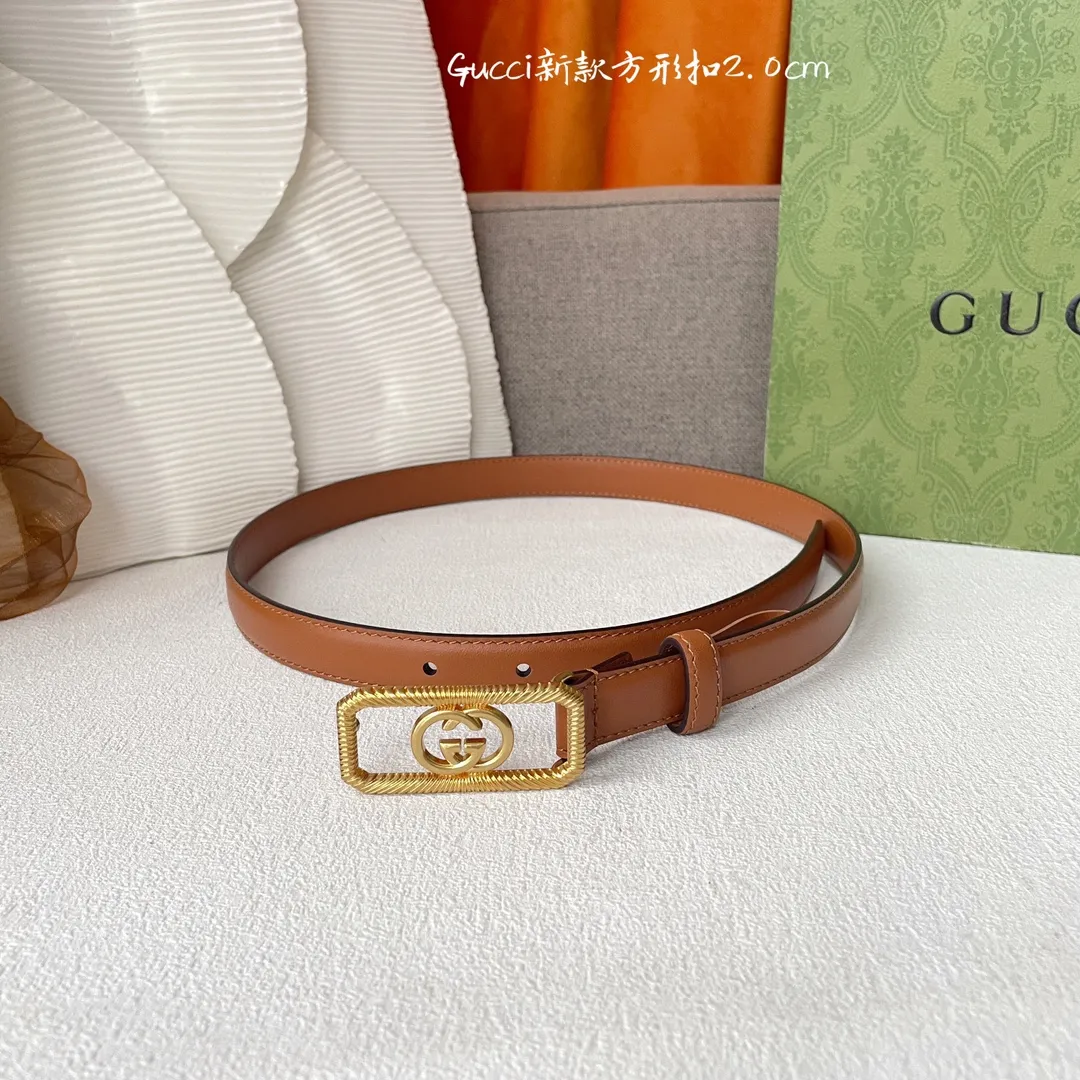 Gucci クラシックベルト タンカラー 2.0cm幅 - 画像 (3)
