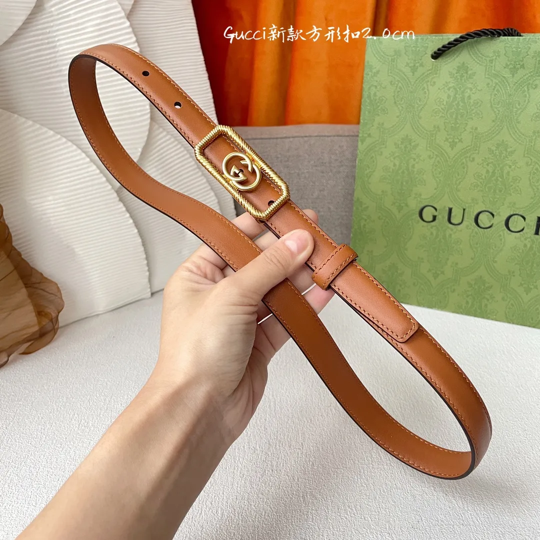 Gucci クラシックベルト タンカラー 2.0cm幅 - 画像 (7)