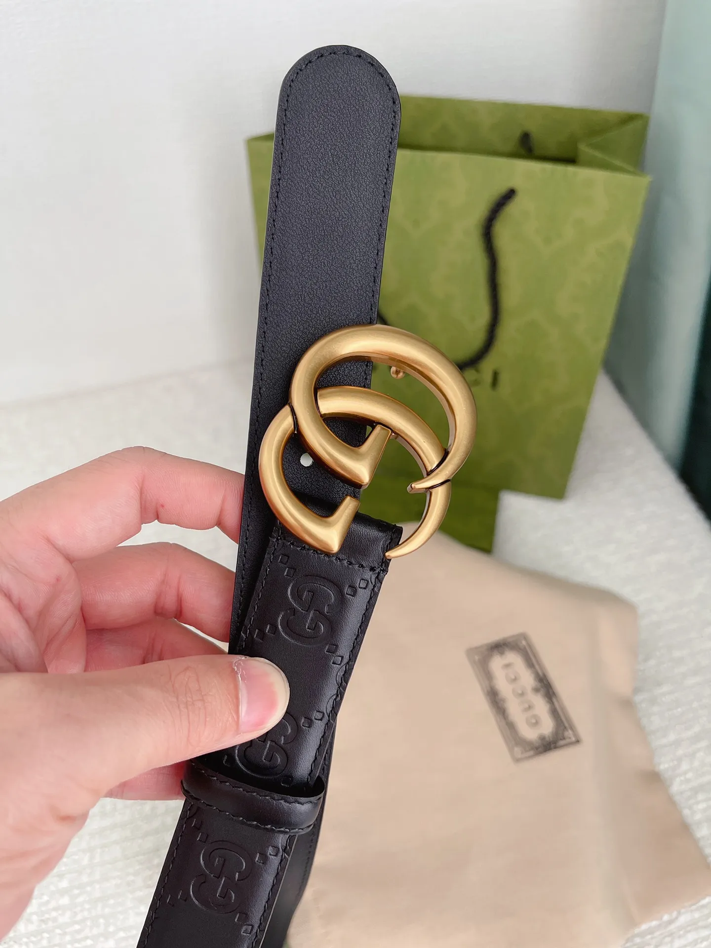 Gucci 新作3.0cmベルト ブラック GGパターン - 画像 (8)