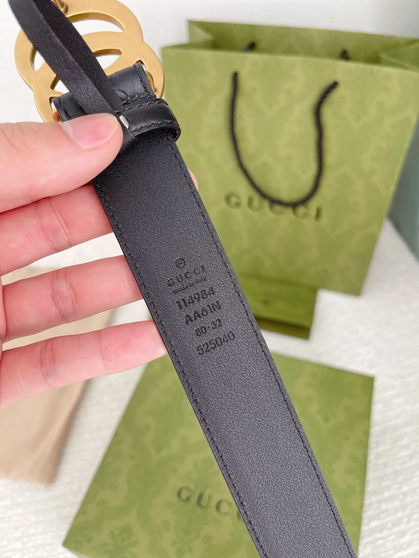 Gucci 新作3.0cmベルト ブラック GGパターン - 画像 (9)