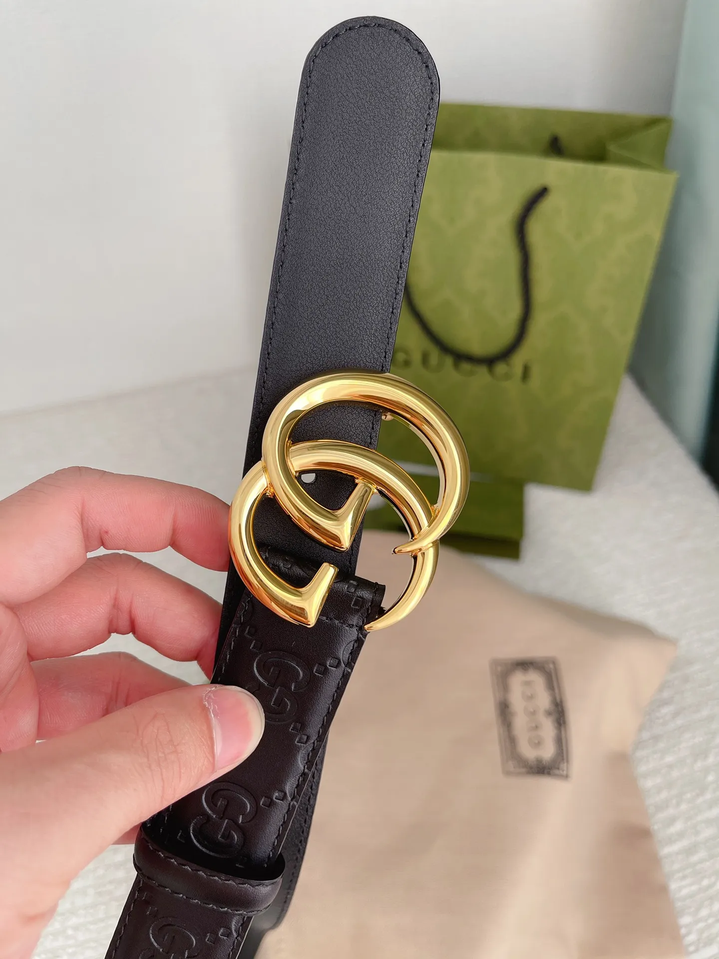 Gucci 新作 3.0cm ベルト ブラック GGパターン - 画像 (8)