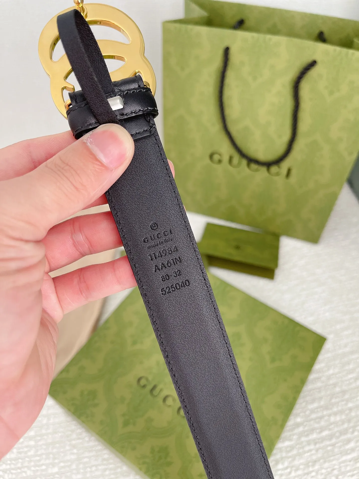 Gucci 新作 3.0cm ベルト ブラック GGパターン - 画像 (9)