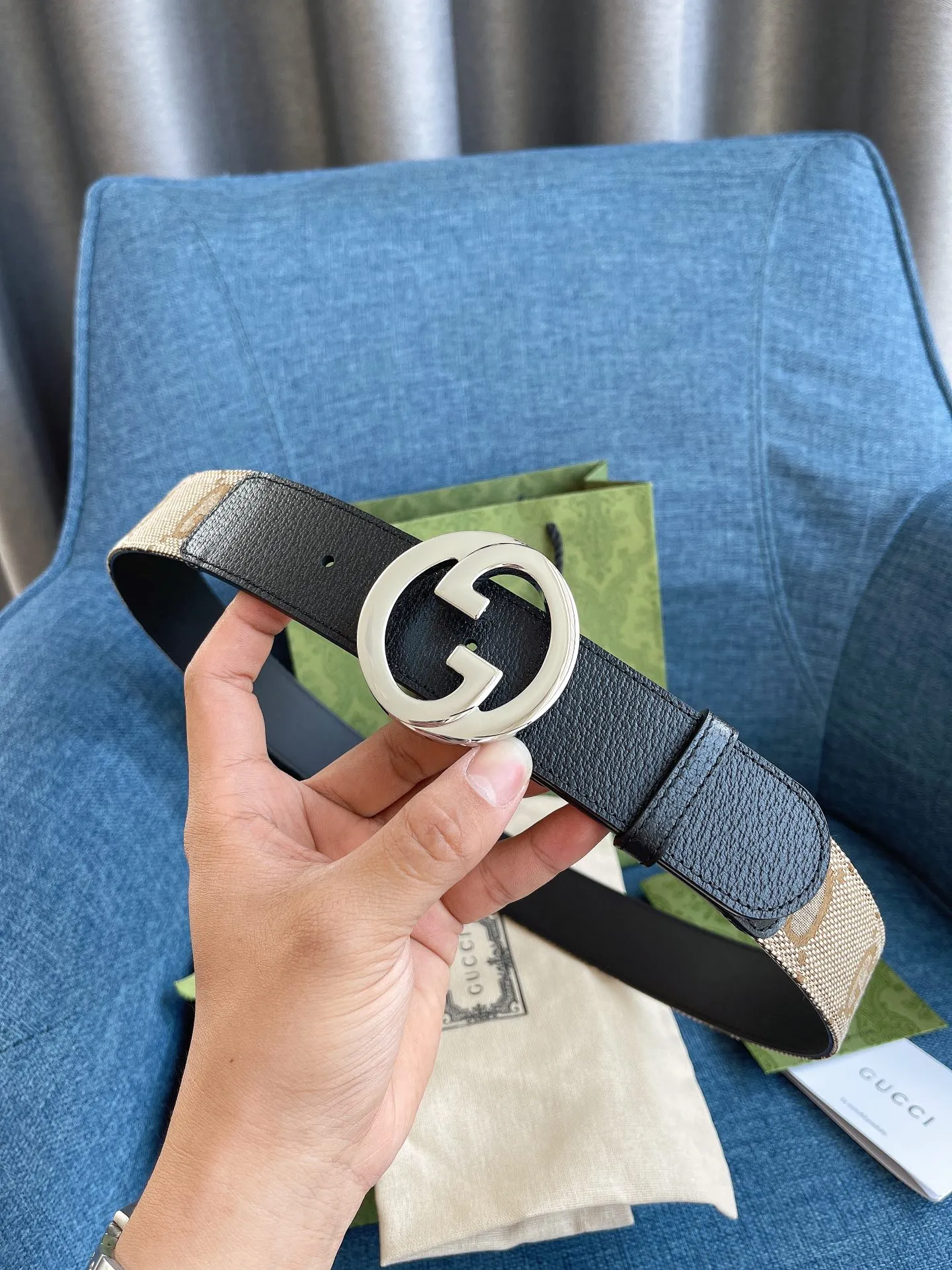 Gucci 新作Gベルト ブラックとベージュ - 画像 (5)