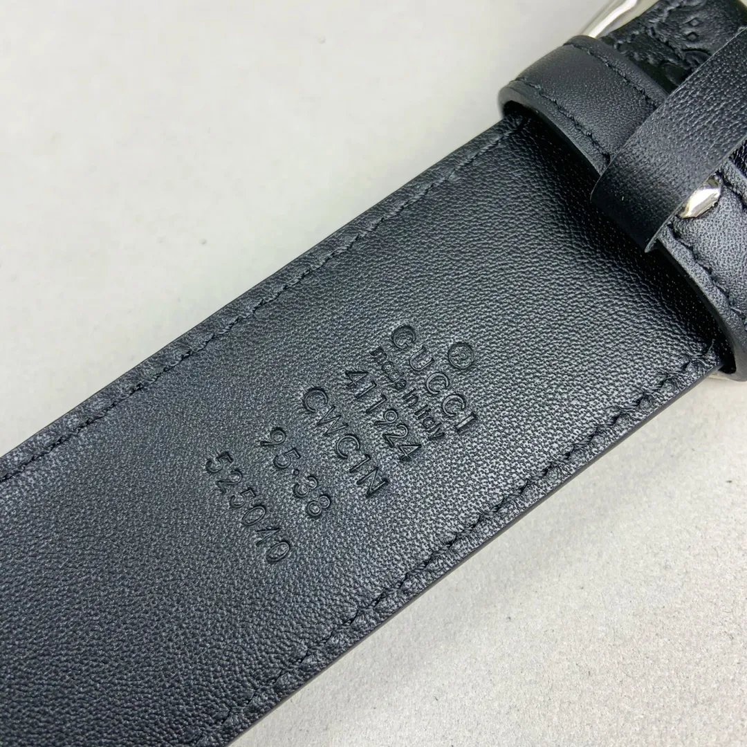 Gucci 新作 黒 連動ダブルGベルト - 画像 (9)