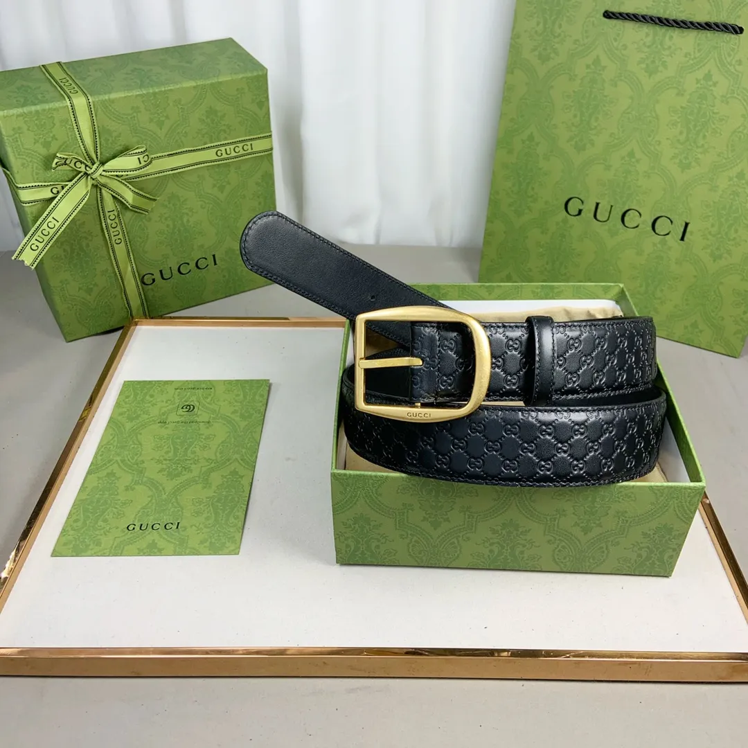 Gucci 新作 ブラックインターロッキング ダブルGベルト - 画像 (5)