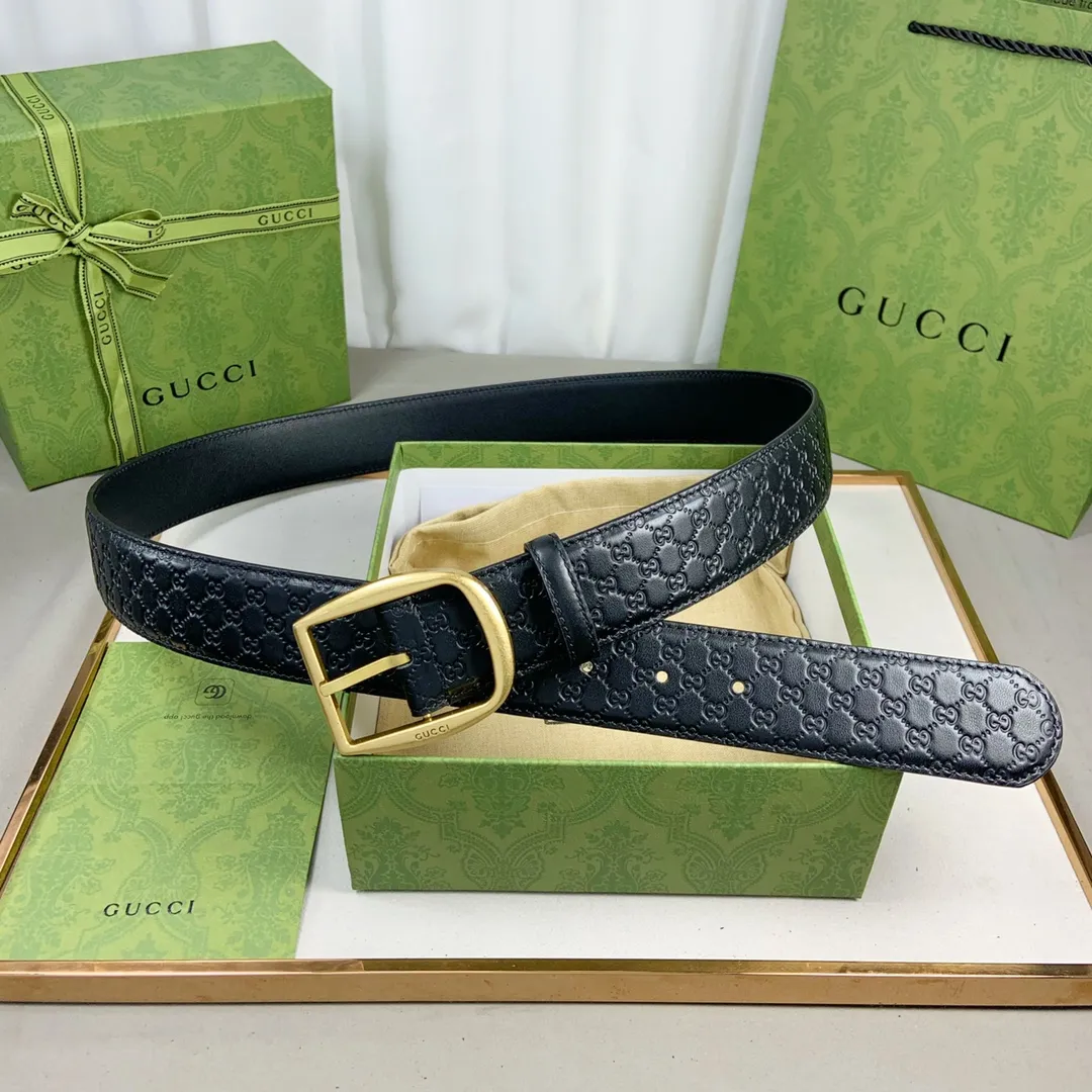 Gucci 新作 ブラックインターロッキング ダブルGベルト - 画像 (9)