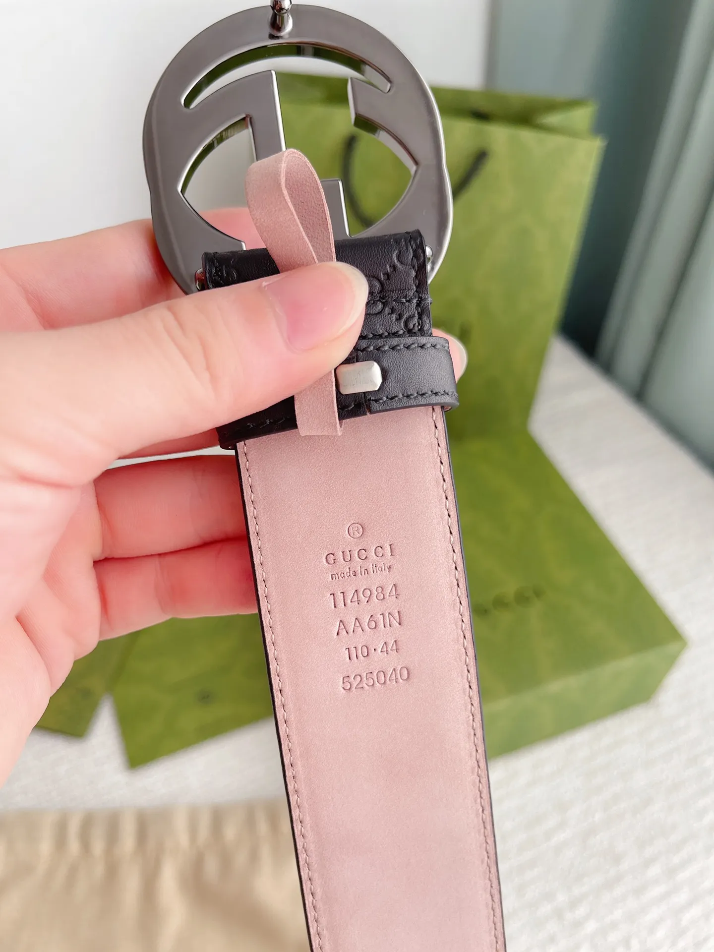 Gucci 新作4.0cm黒ベルト压小花デザイン - 画像 (8)