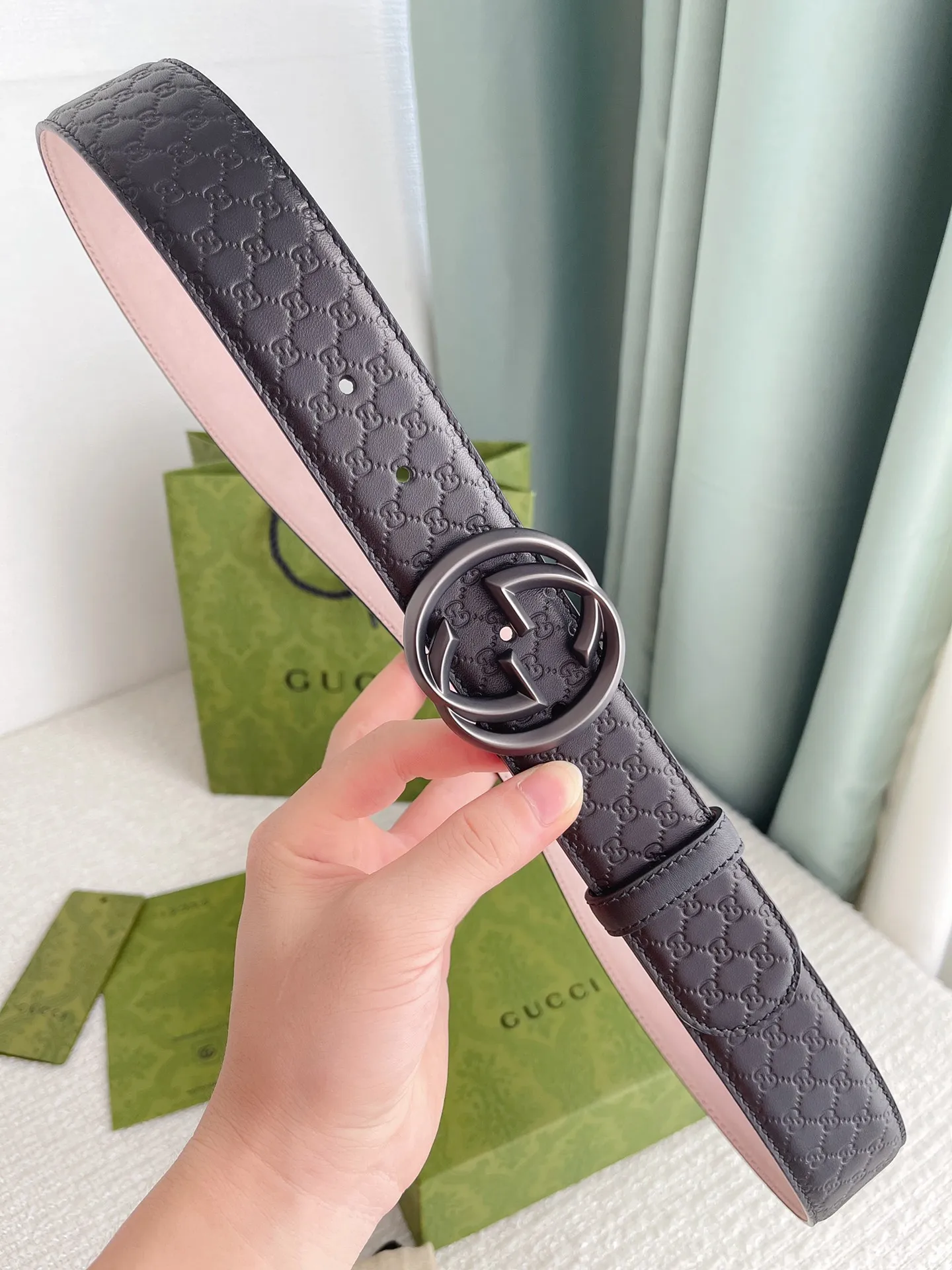 Gucci 新作ブラックベルト4.0cm - 画像 (5)