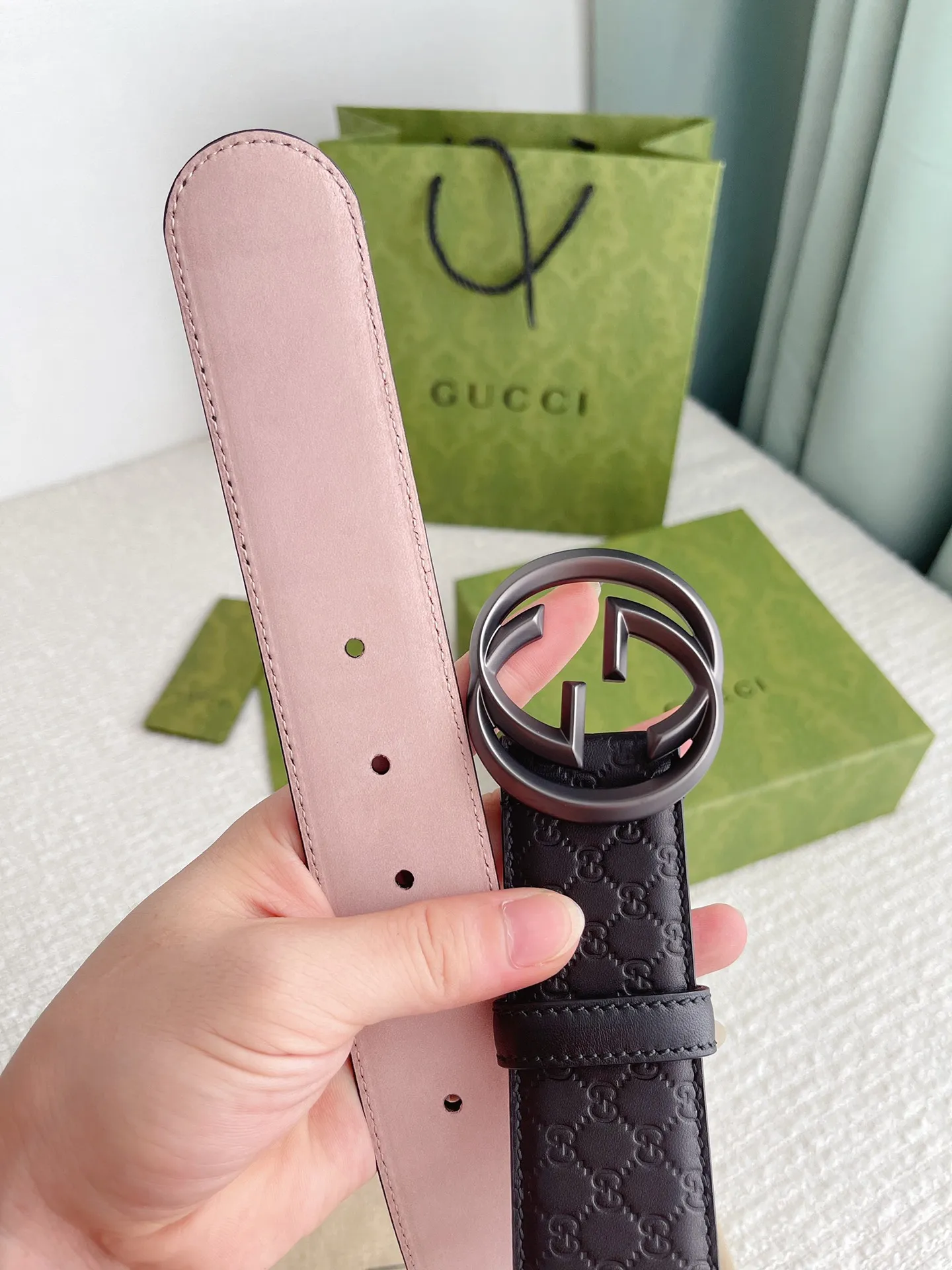 Gucci 新作ブラックベルト4.0cm - 画像 (6)