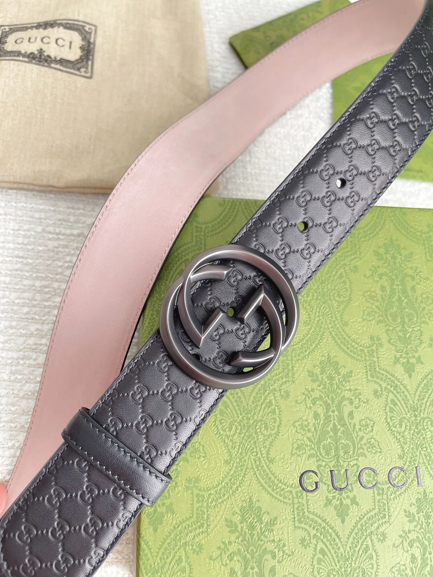 Gucci 新作ブラックベルト4.0cm - 画像 (9)