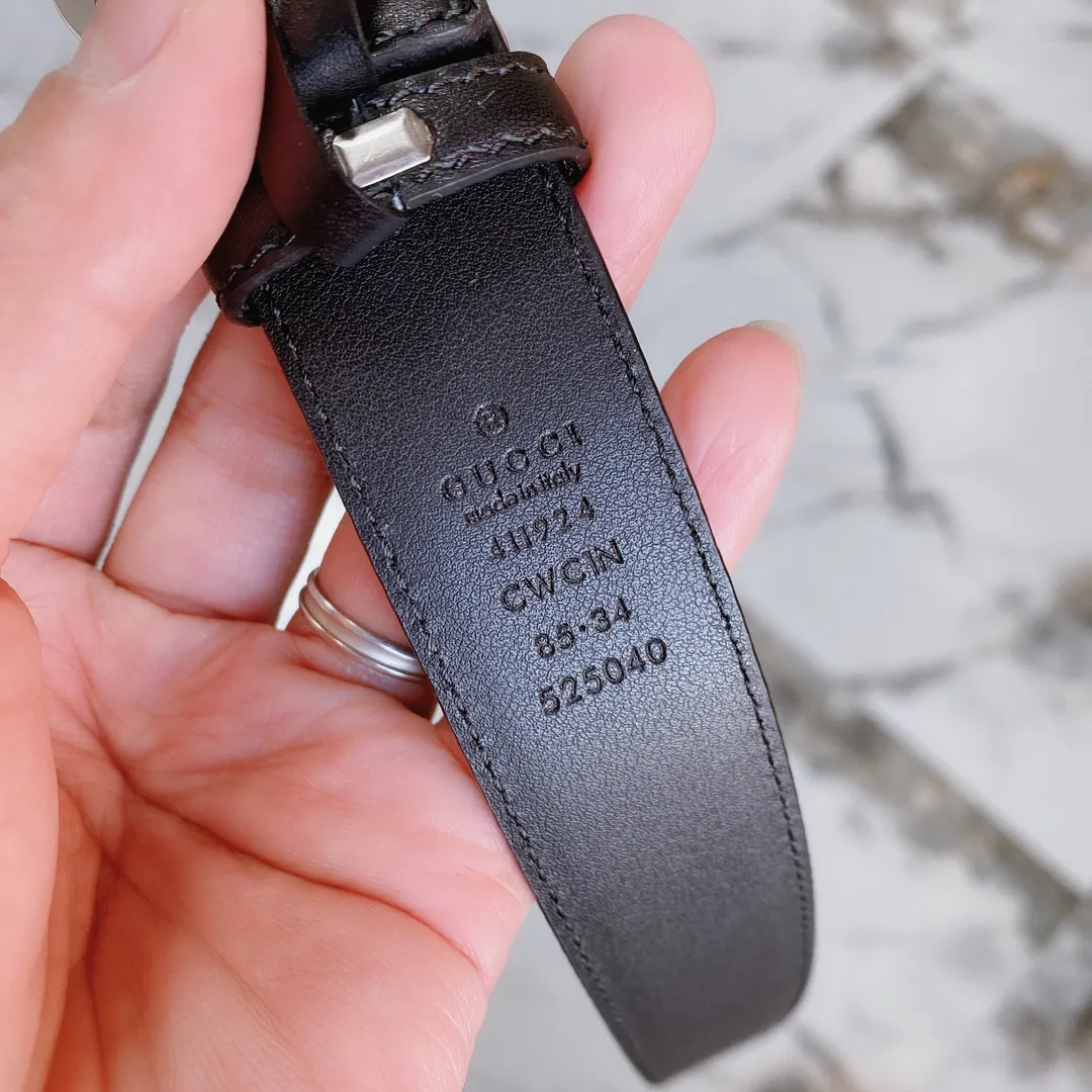 Gucci 140 ブラックベルト 3.0cm スタイル - 画像 (9)