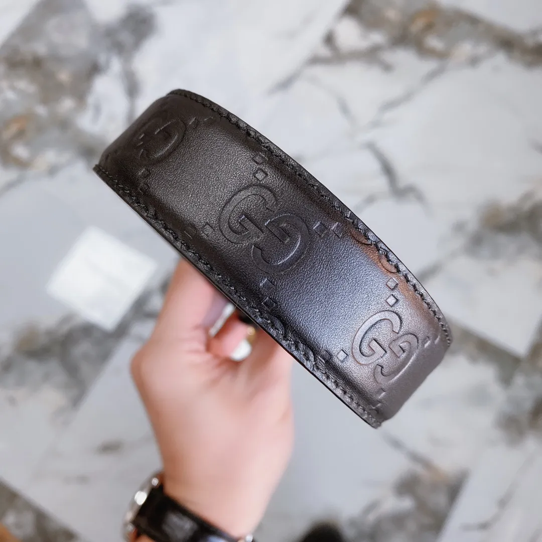 Gucci 140 ブラックベルト 3.0cm スタイル - 画像 (10)