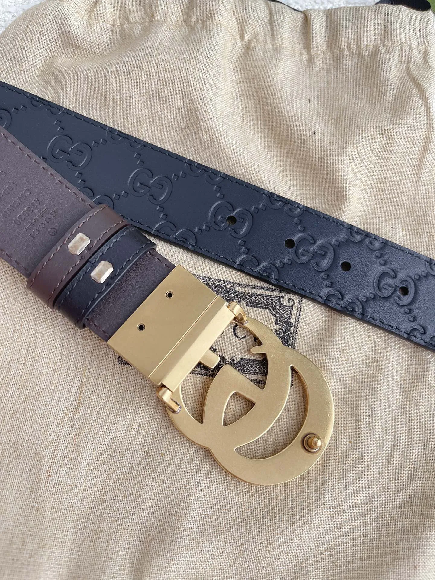Gucci新作黒牛革ベルトGGバックル - 画像 (7)