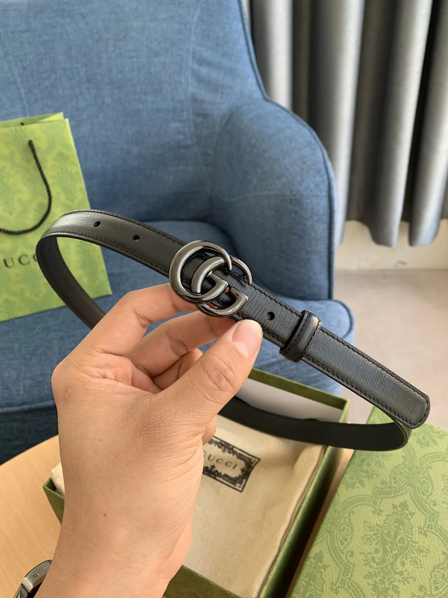 Gucci 新作 黒 クラシックベルト 2.0cm - 画像 (6)