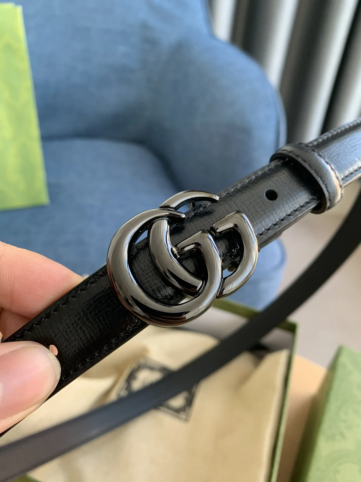 Gucci 新作 黒 クラシックベルト 2.0cm - 画像 (7)