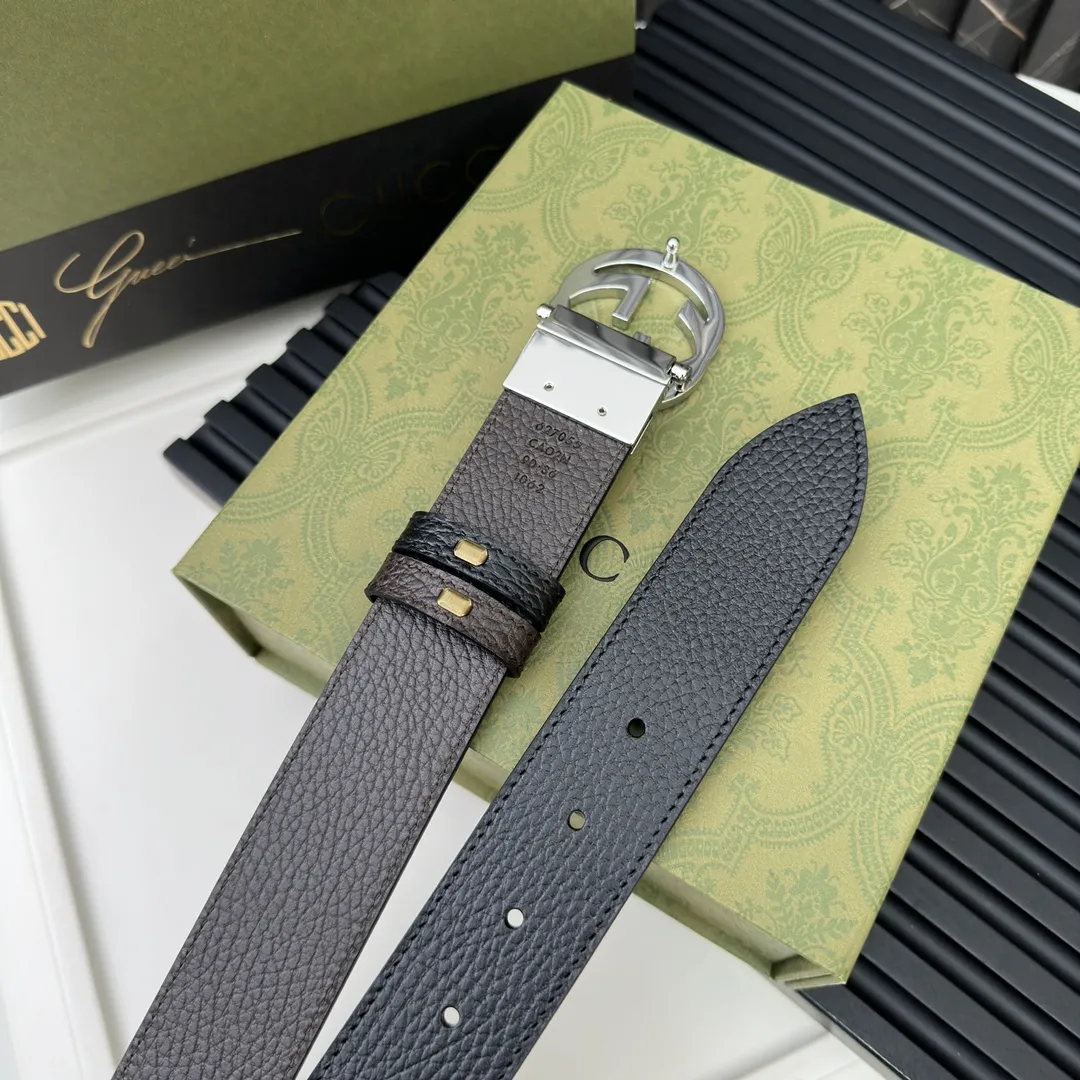 Gucci 新作ブラックレザーベルト - 画像 (8)