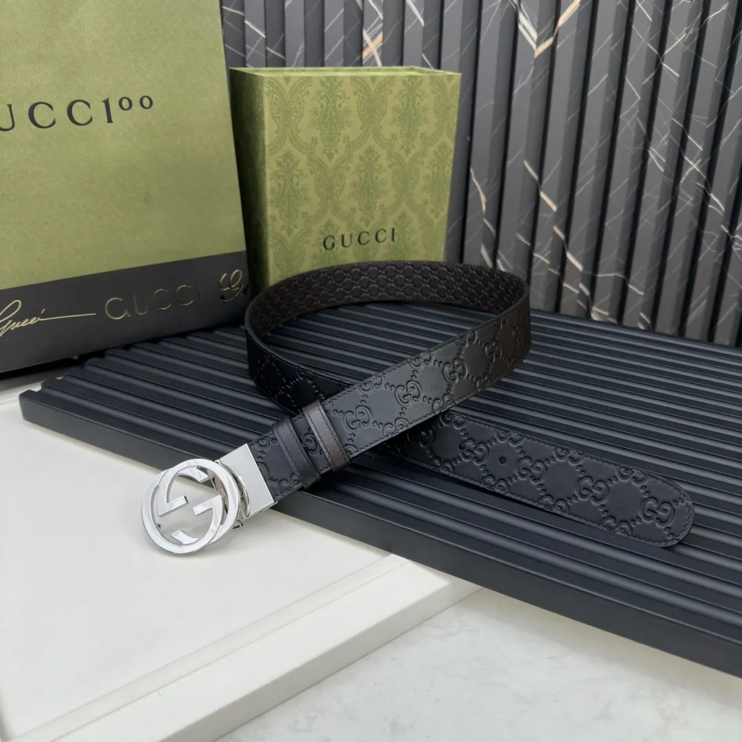 Gucci新作黒ダブルフェイスベルト