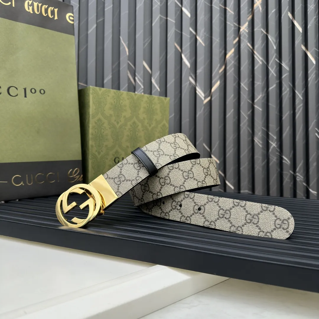 Gucci 新作 ウミ PVCベルト ゴールドバックル - 画像 (3)