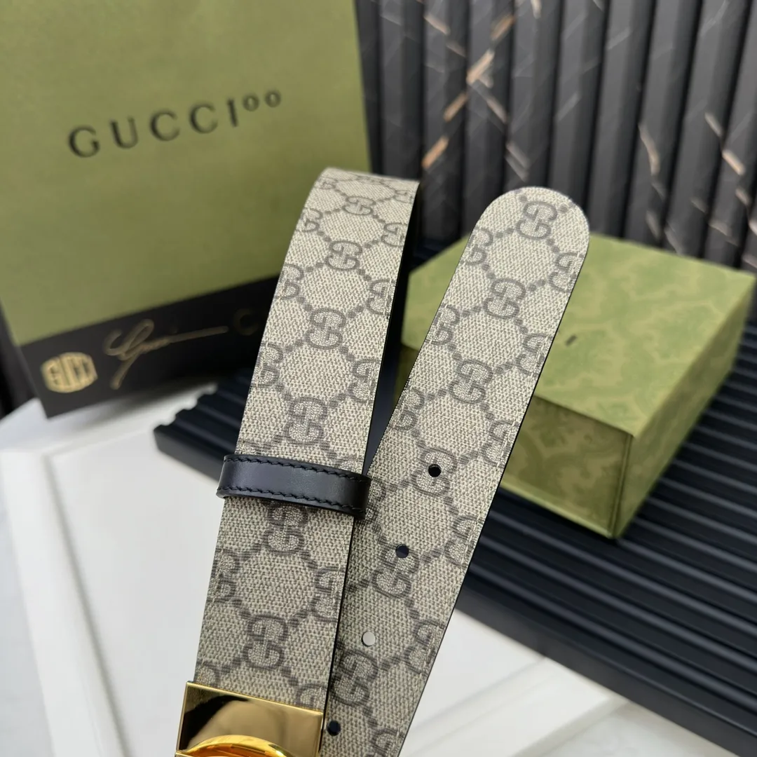 Gucci 新作 ウミ PVCベルト ゴールドバックル - 画像 (7)