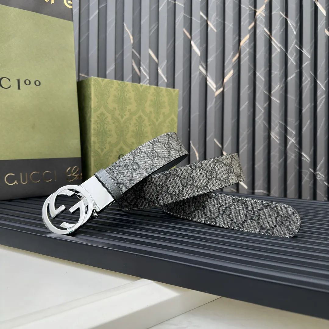 Gucci 新作 ダークグレー PVCベルト - 画像 (3)