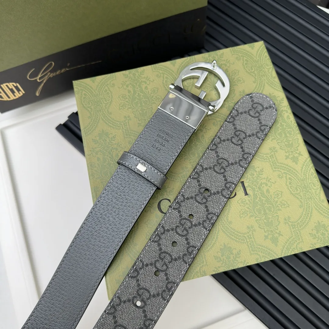 Gucci 新作 ダークグレー PVCベルト - 画像 (8)