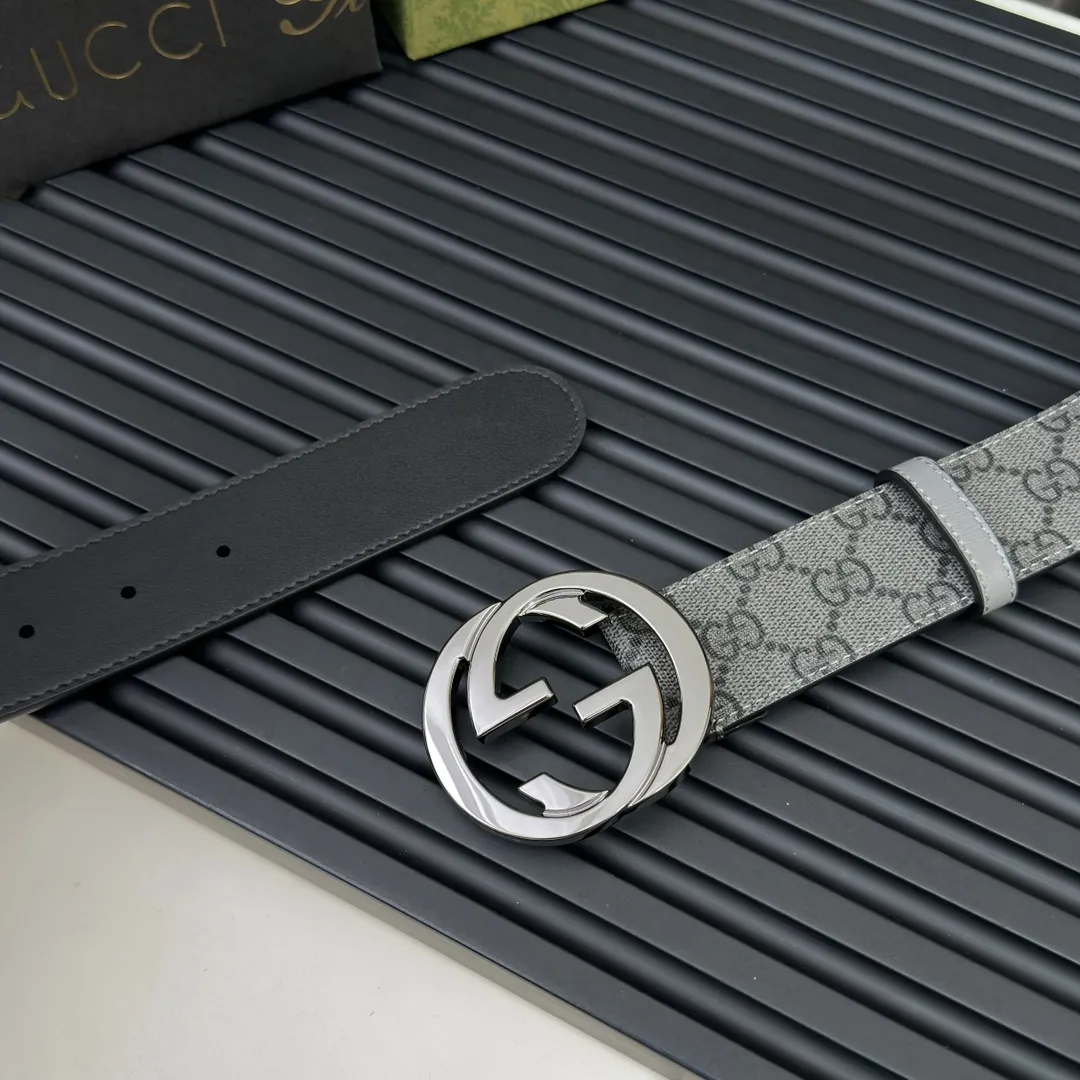 Gucci 新作グレーベルト クラシックダブルGバックル - 画像 (4)