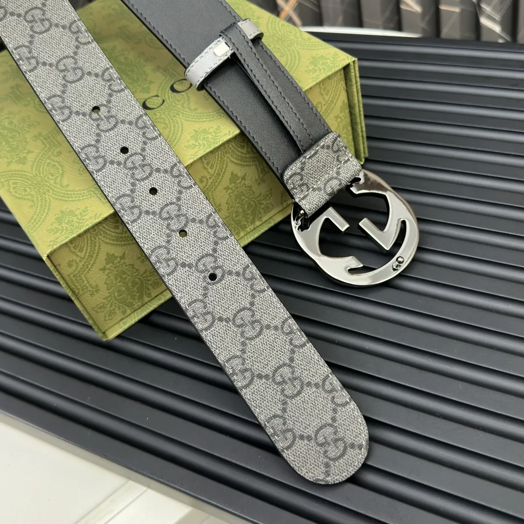 Gucci 新作グレーベルト クラシックダブルGバックル - 画像 (6)