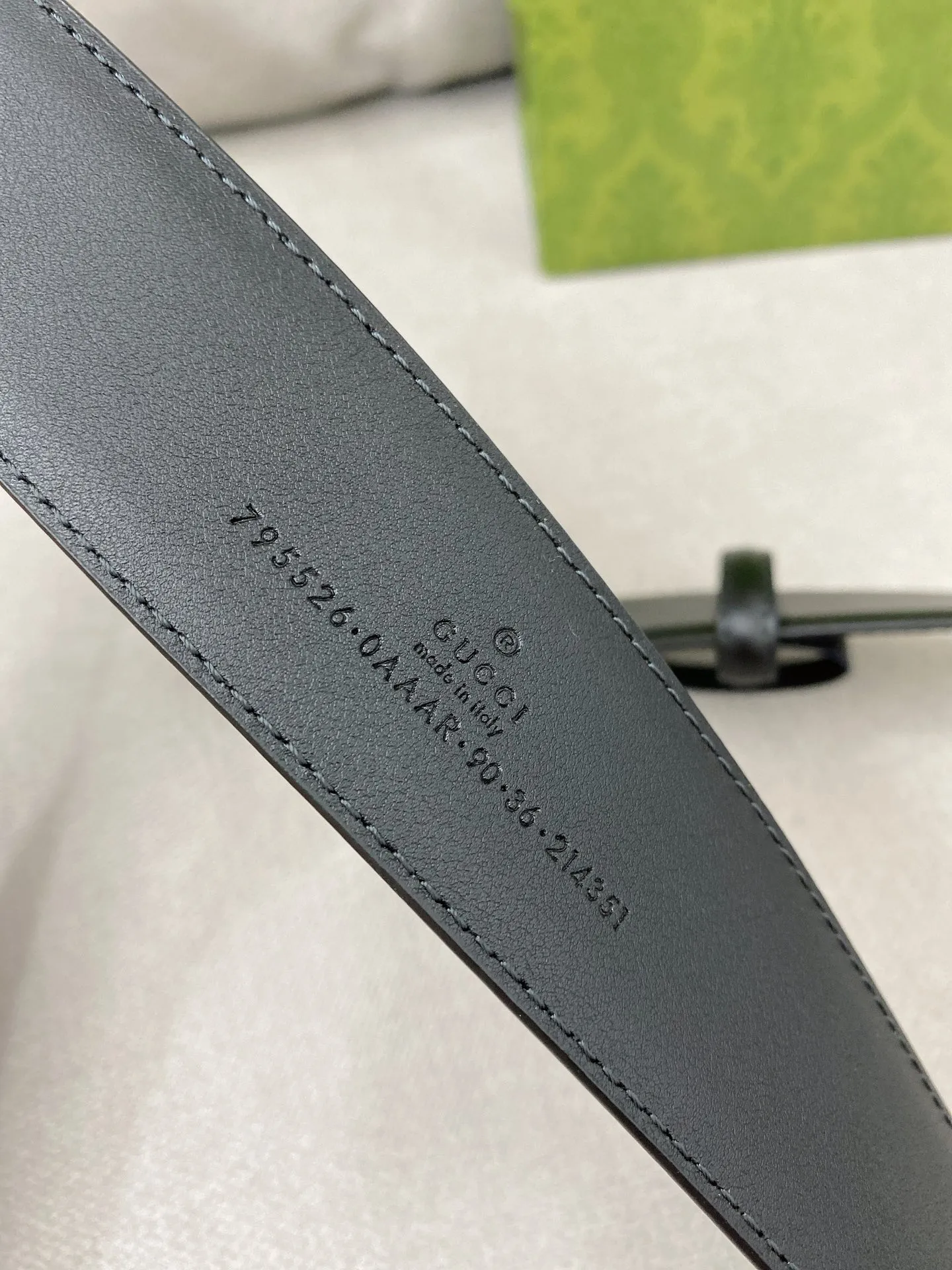 Gucci新作黒シンプルベルト4.0cm - 画像 (9)