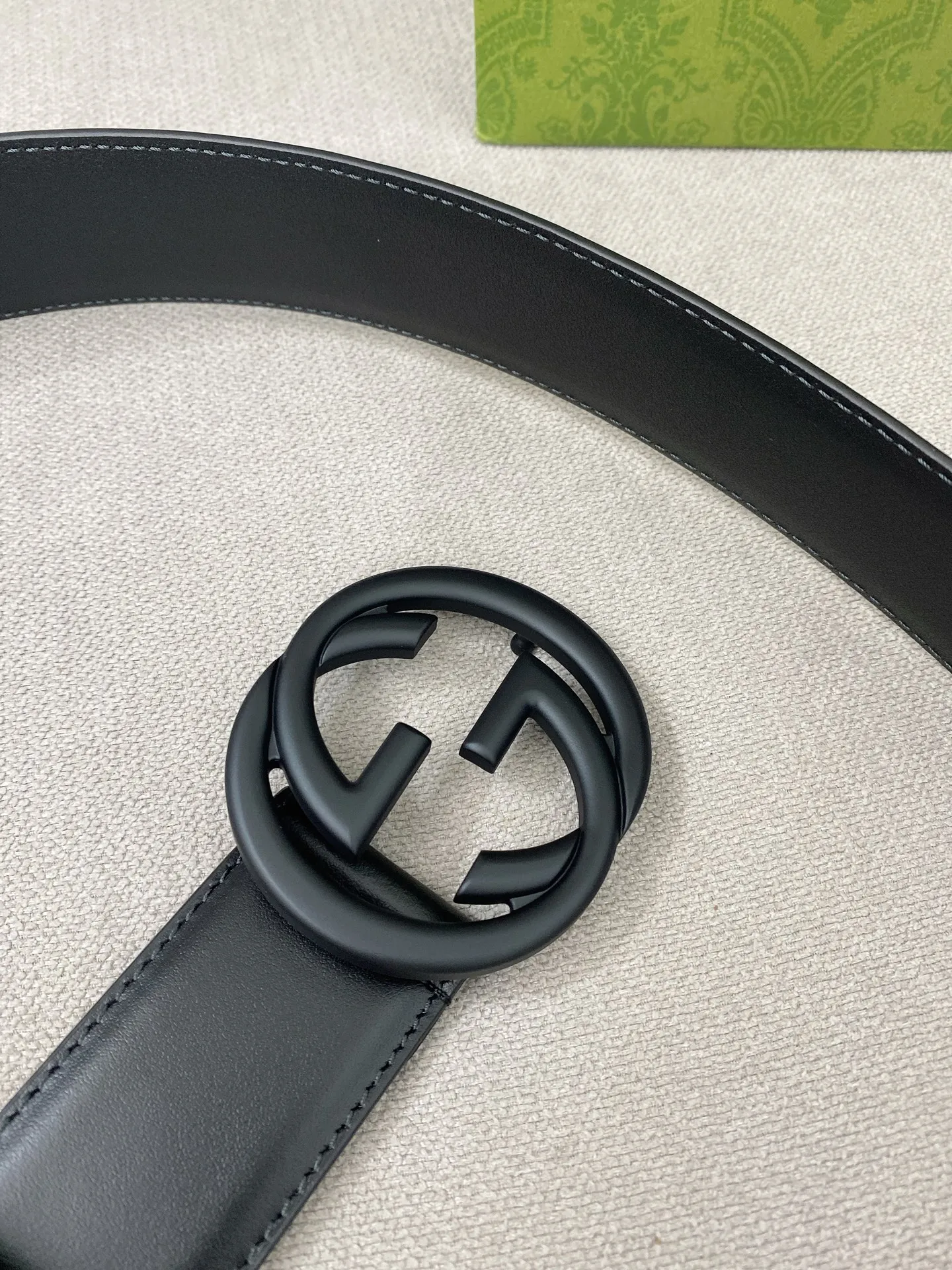 Gucci新作黒シンプルベルト4.0cm - 画像 (8)