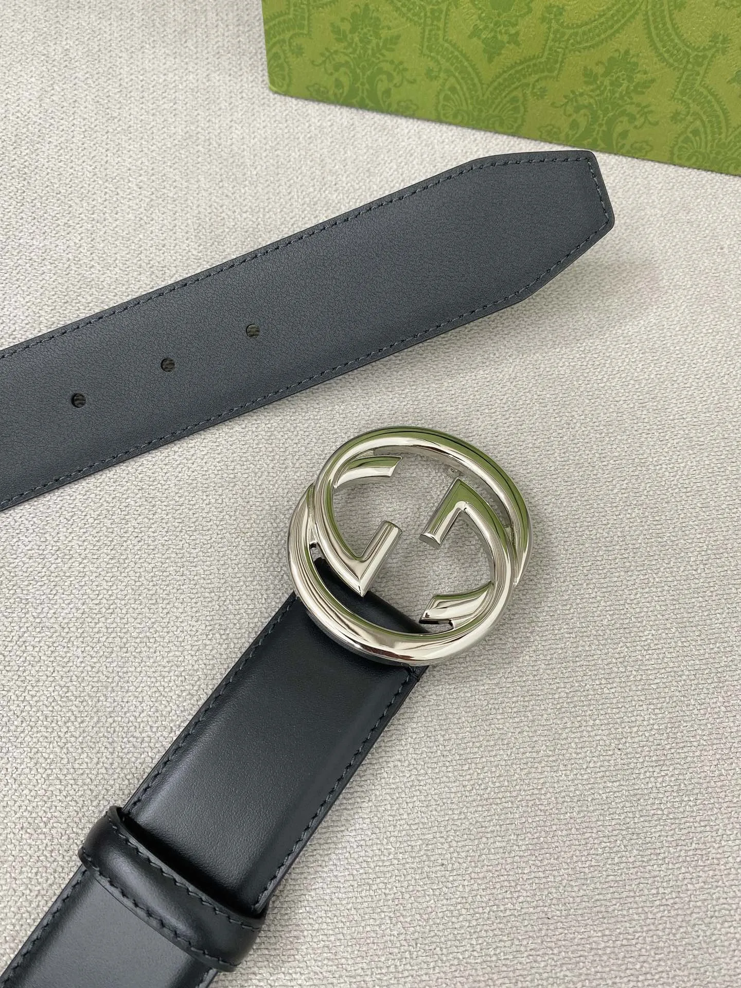 Gucci新作黒シンプルベルト4.0cm幅 - 画像 (7)