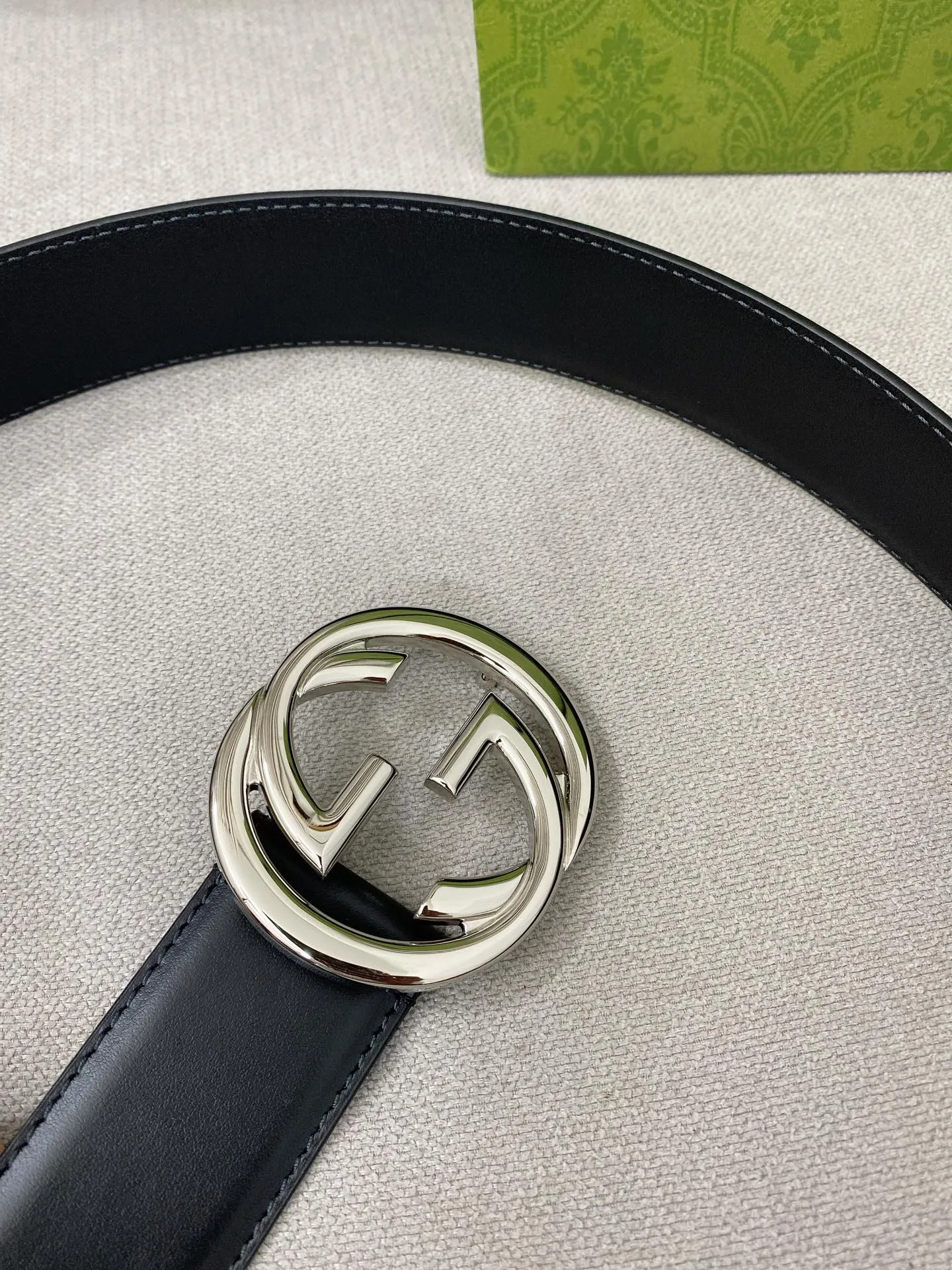 Gucci新作黒シンプルベルト4.0cm幅 - 画像 (8)