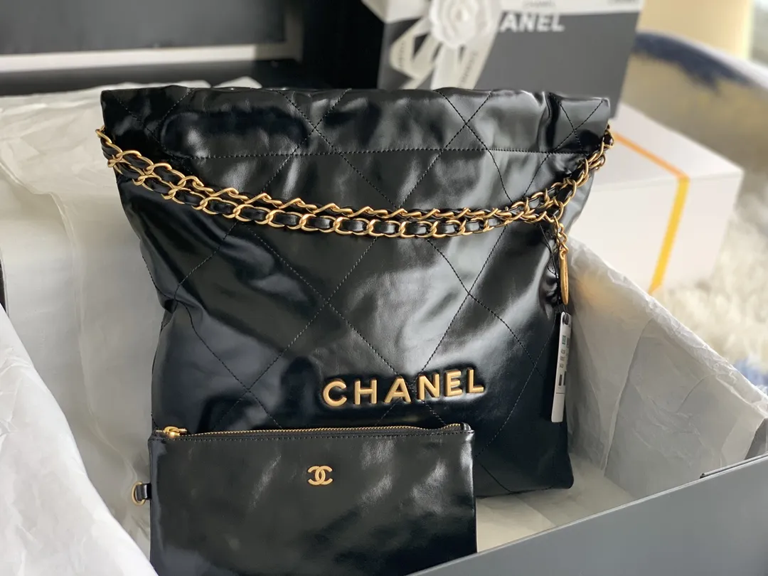 CHANEL 2022新作黒色ソウ口ショッピングバッグ - 画像 (3)