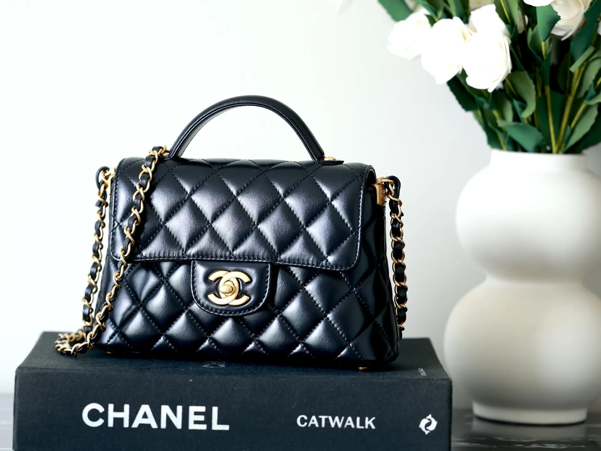 CHANEL 25P縦版Kelly ブラック バッグ