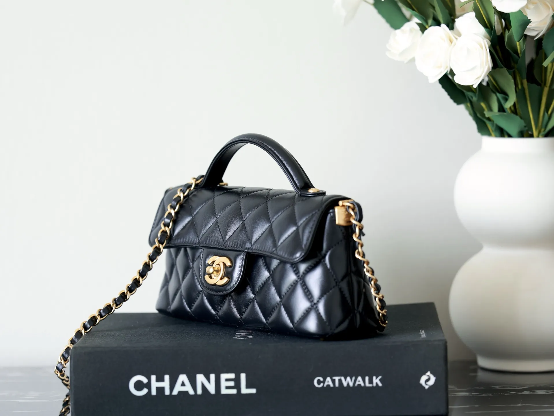 CHANEL 25Pケリーバッグ ブラック クイilted - 画像 (3)