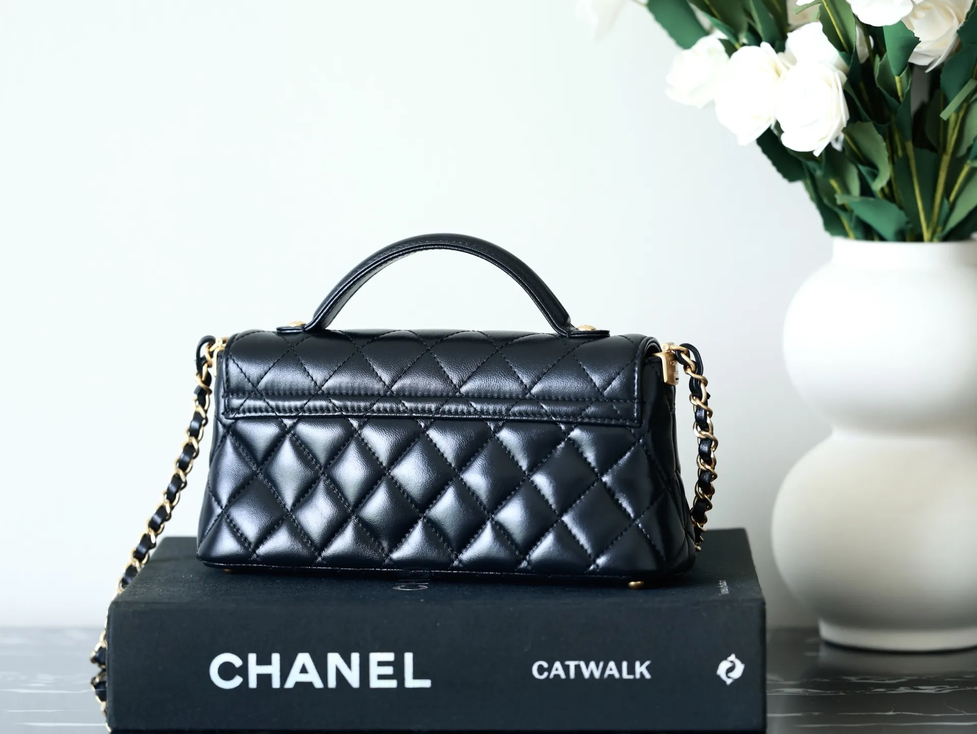 CHANEL 25Pケリーバッグ ブラック クイilted - 画像 (4)