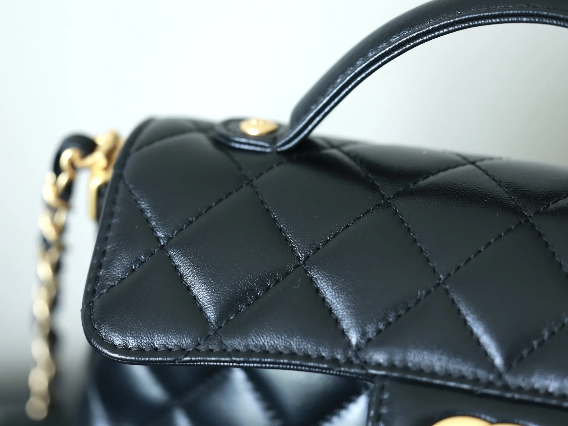 CHANEL 25Pケリーバッグ ブラック クイilted - 画像 (8)