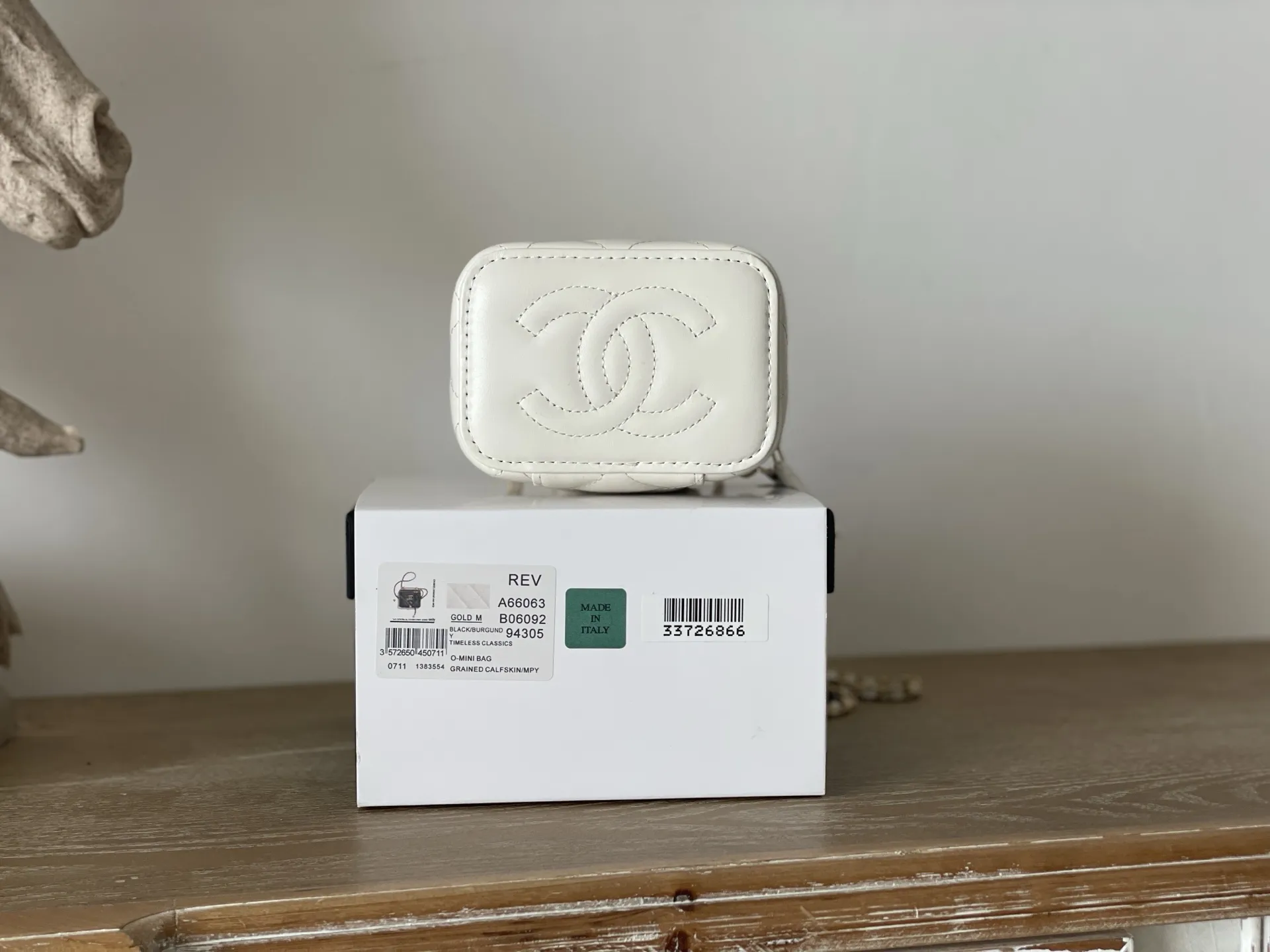 CHANEL 24C 白 ダブルゴールデンボックスバッグ - 画像 (6)