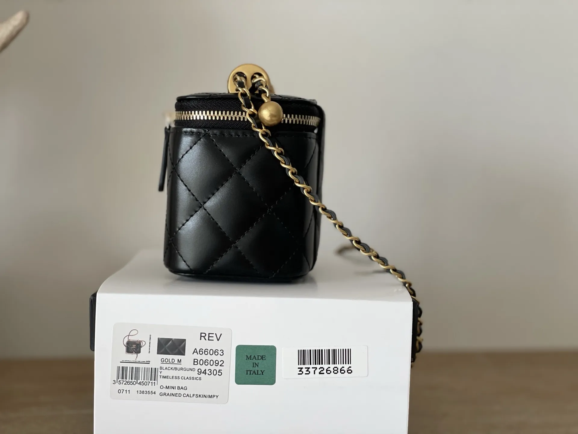 CHANEL 24Cダブルゴールドボールボックス ブラック - 画像 (4)