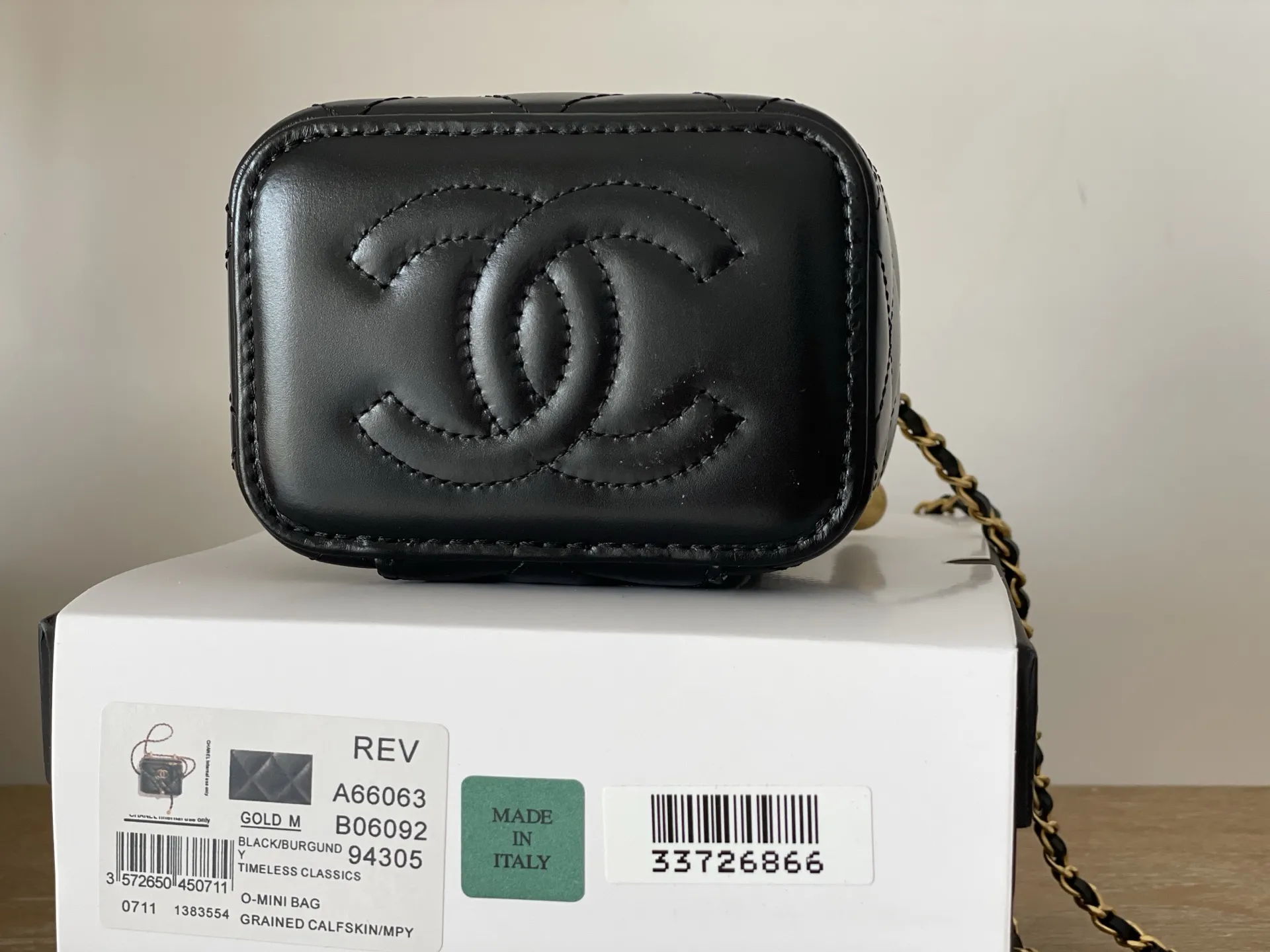 CHANEL 24Cダブルゴールドボールボックス ブラック - 画像 (5)