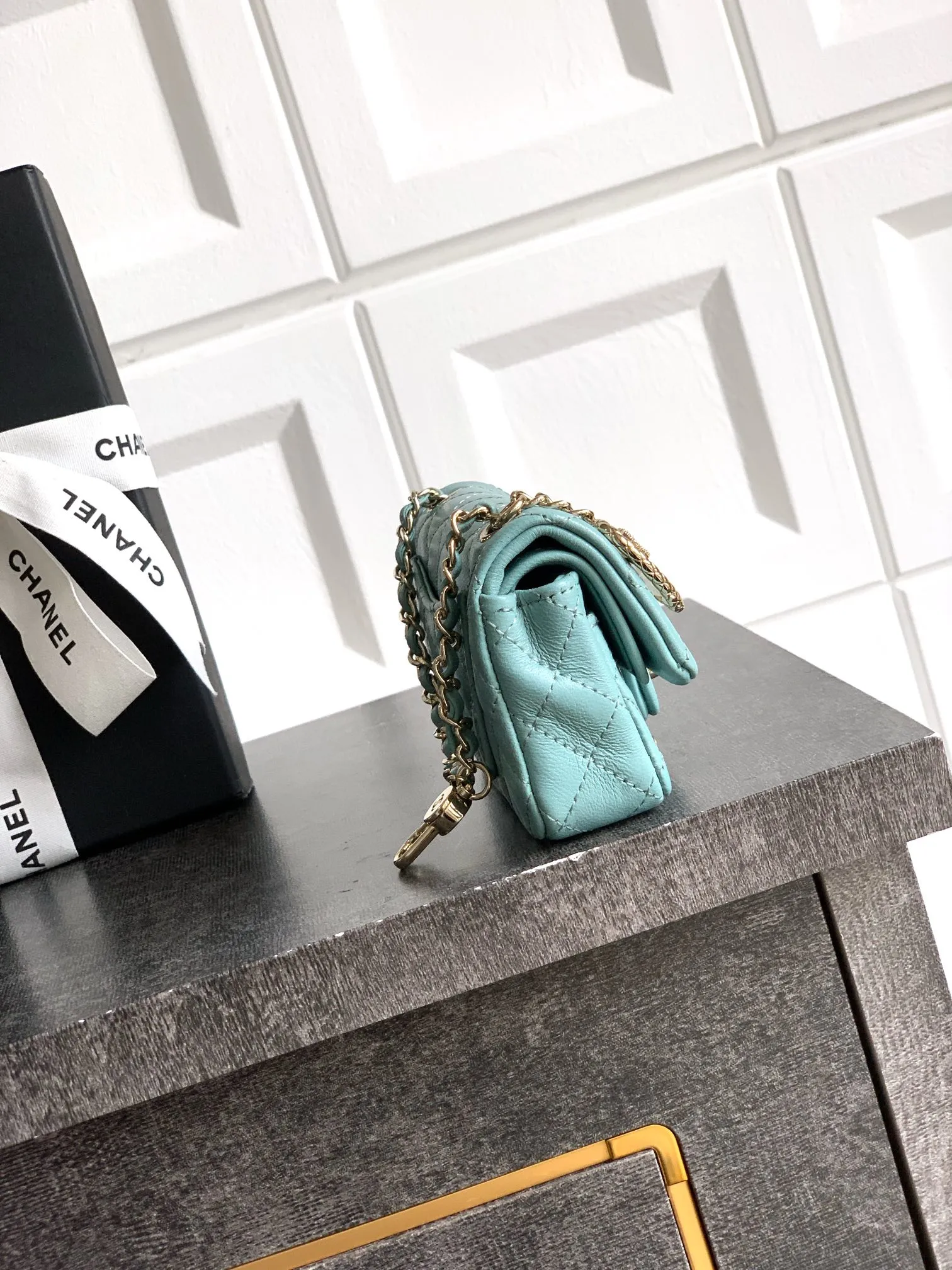 CHANEL ベビーブルー miniハートCFバッグ - 画像 (3)