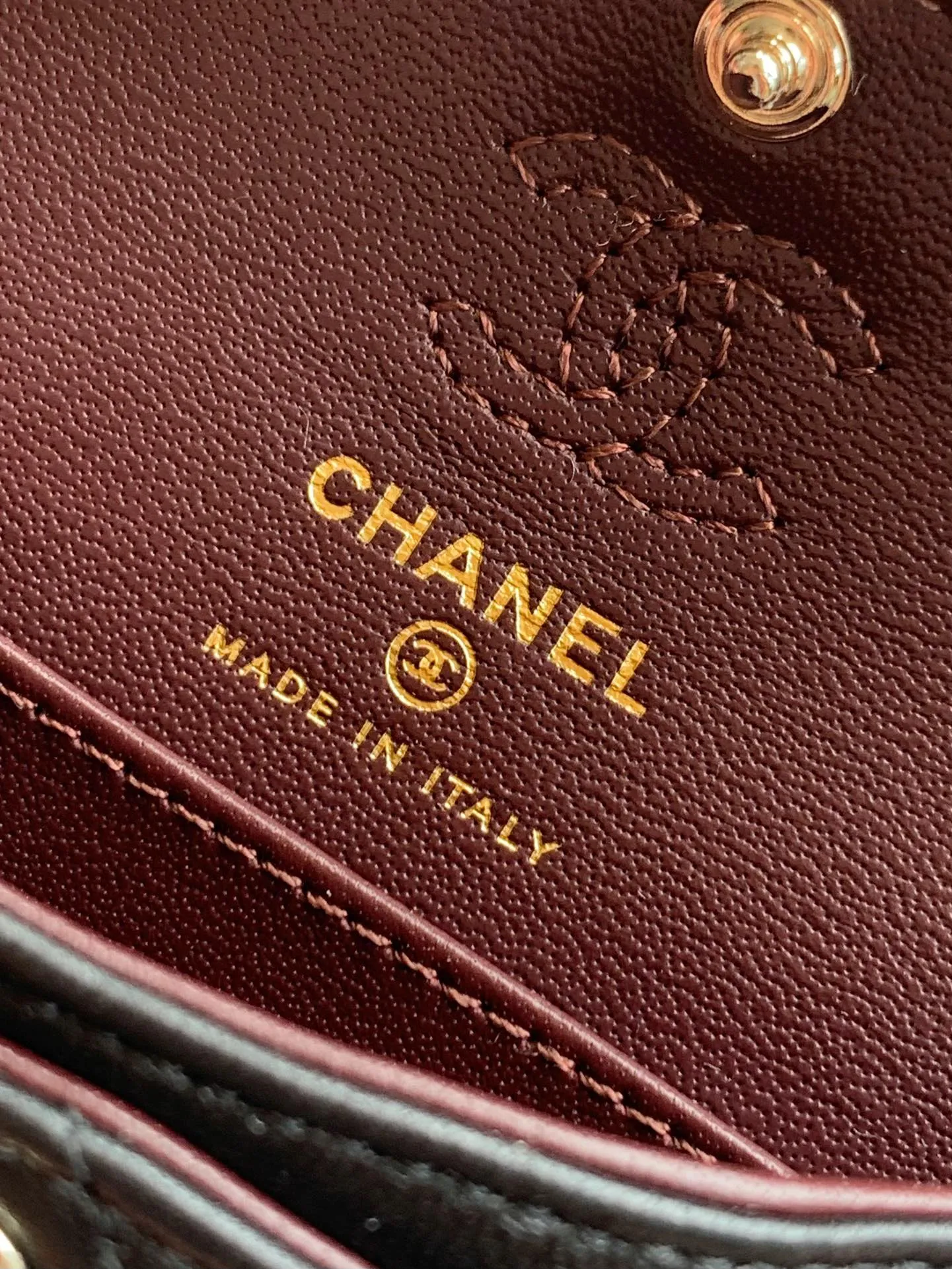 CHANEL 25A ミニ愛心ハートCFバッグ ワインレッド - 画像 (10)