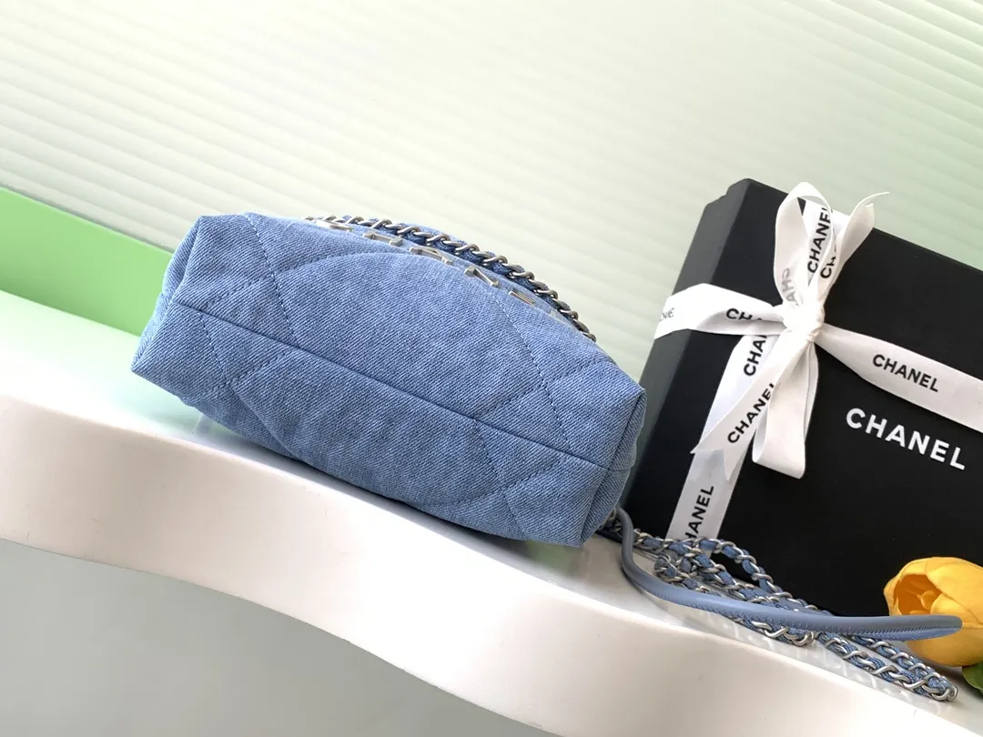 CHANEL ミニバッグ ブルー デニム風 AS3980 - 画像 (5)
