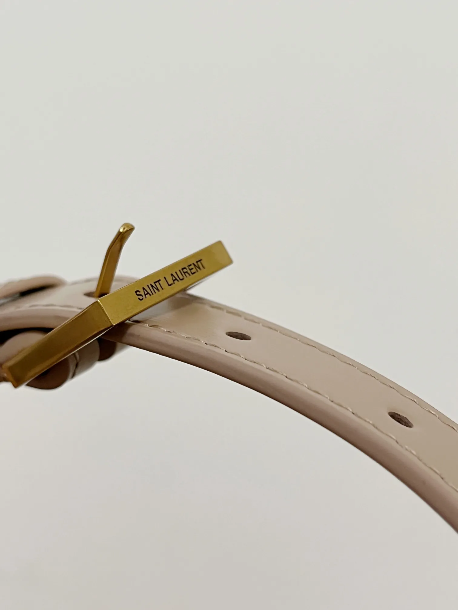 SAINT LAURENT ベージュ ボックスバッグ 小サイズ - 画像 (5)