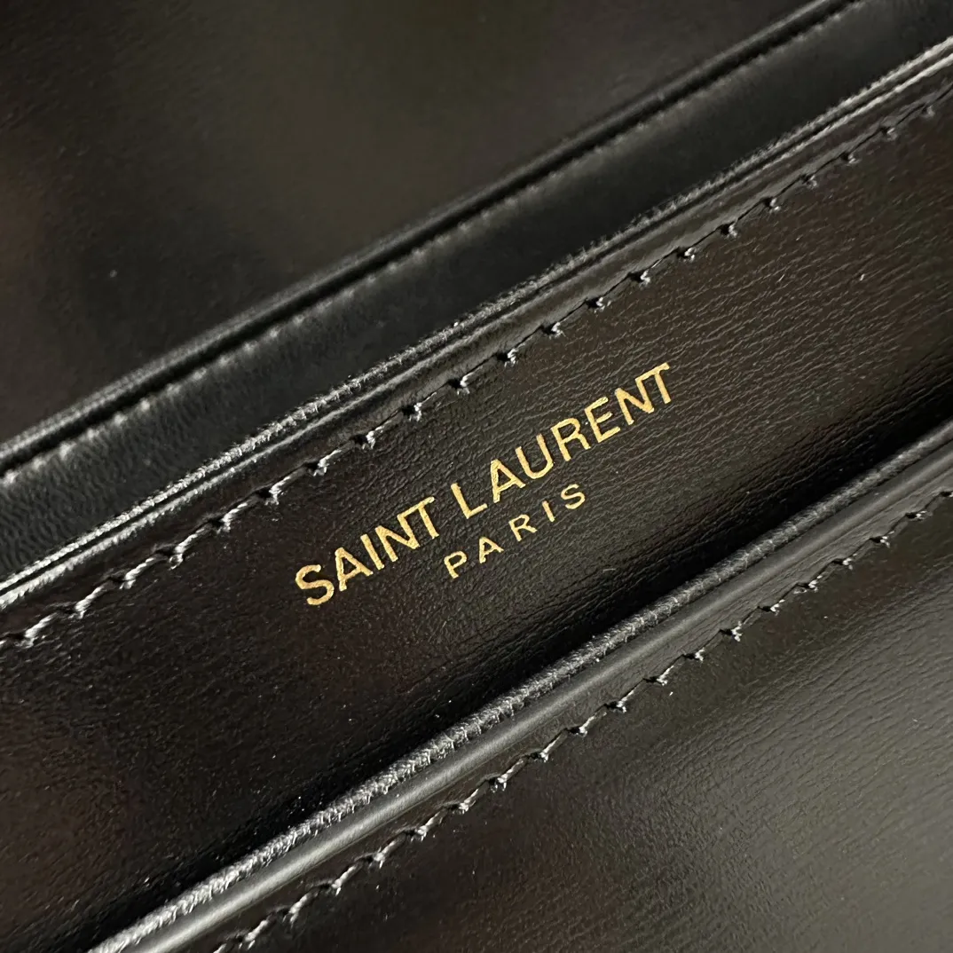SAINT LAURENT 黒 大号豆腐バッグ - 画像 (7)