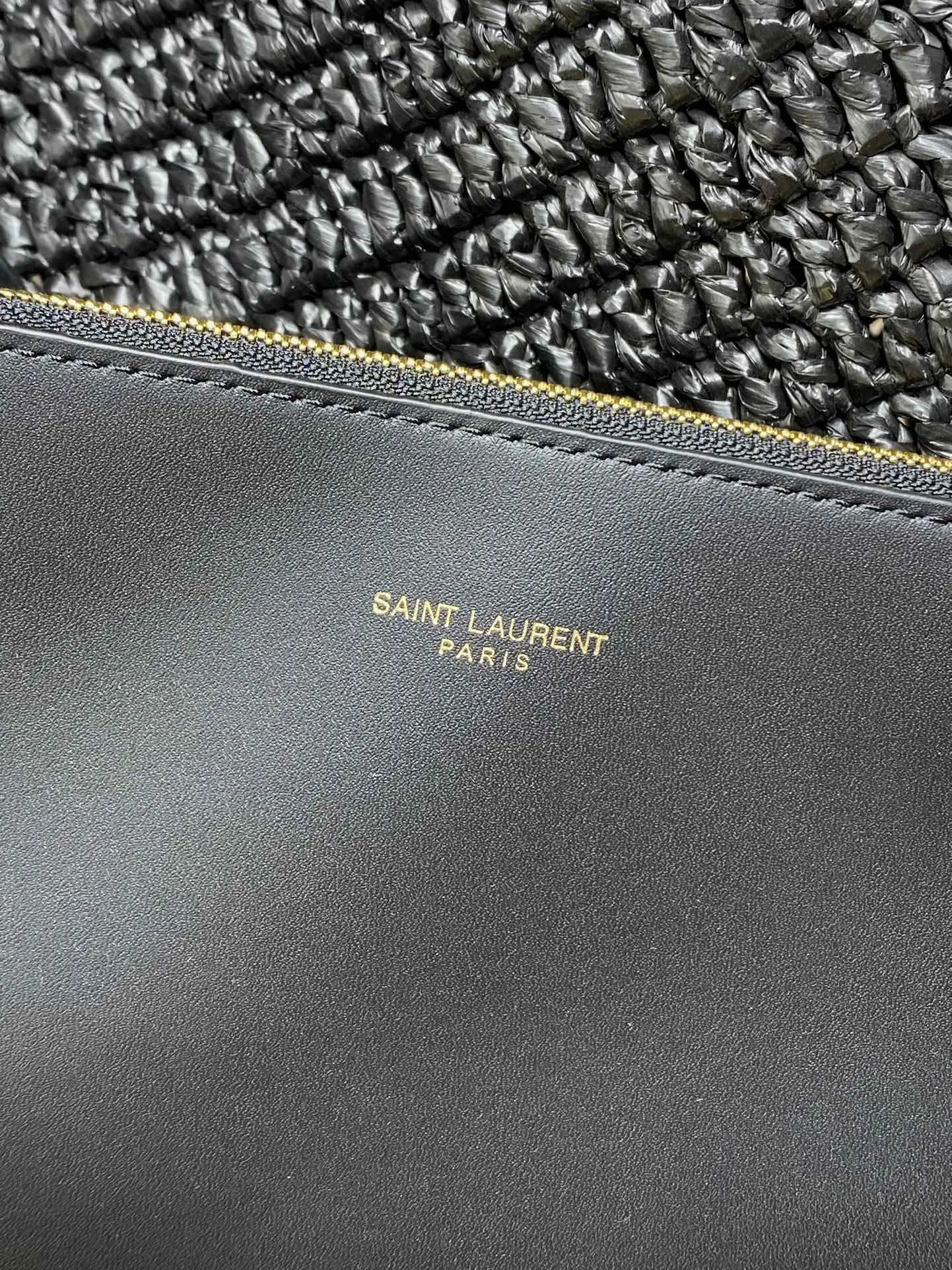 Yves Saint Laurent ホーボーバッグ ブラック 草編み - 画像 (9)