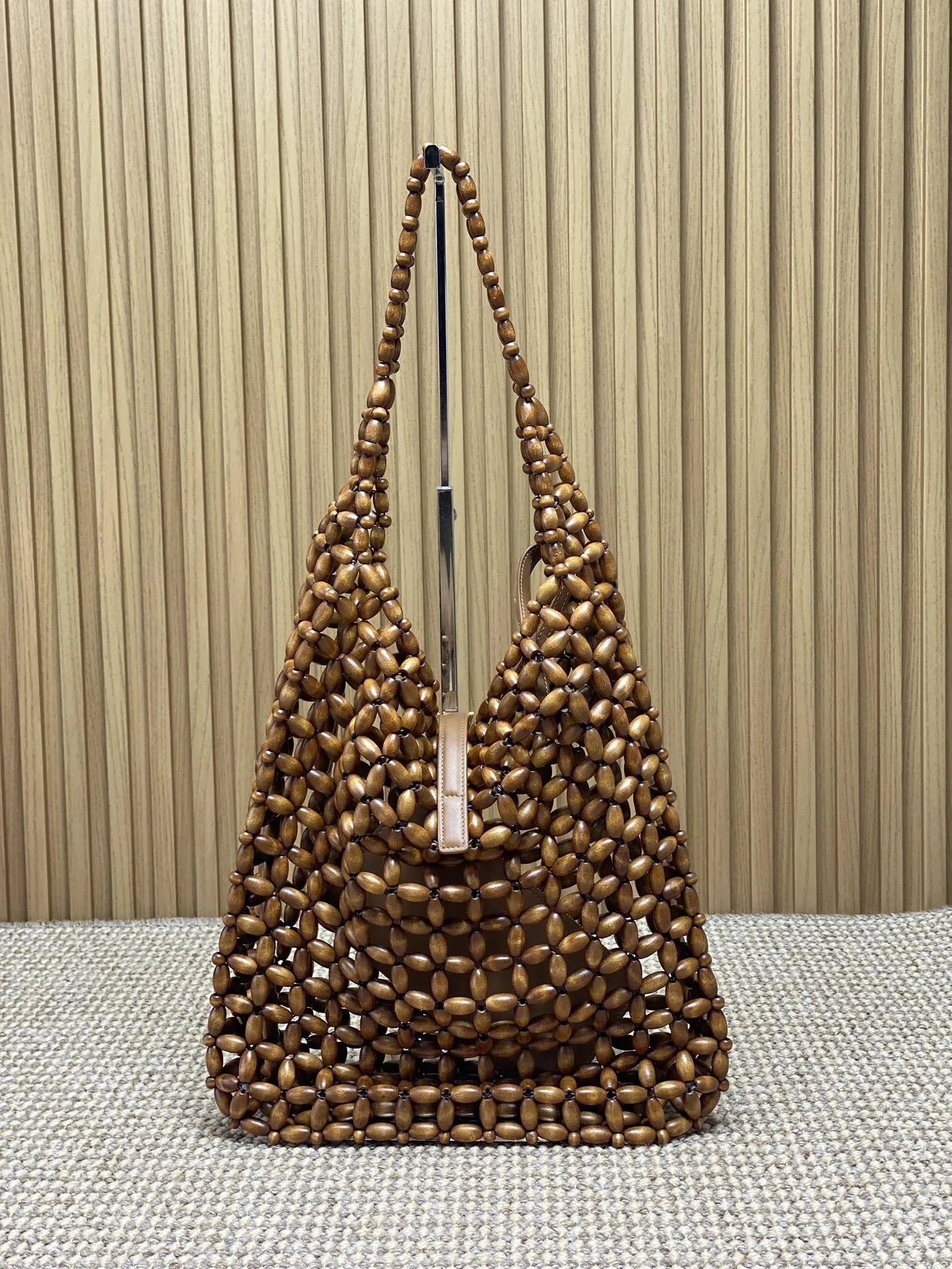 Yves Saint Laurent ホーボー木珠バッグ ブラウン - 画像 (3)