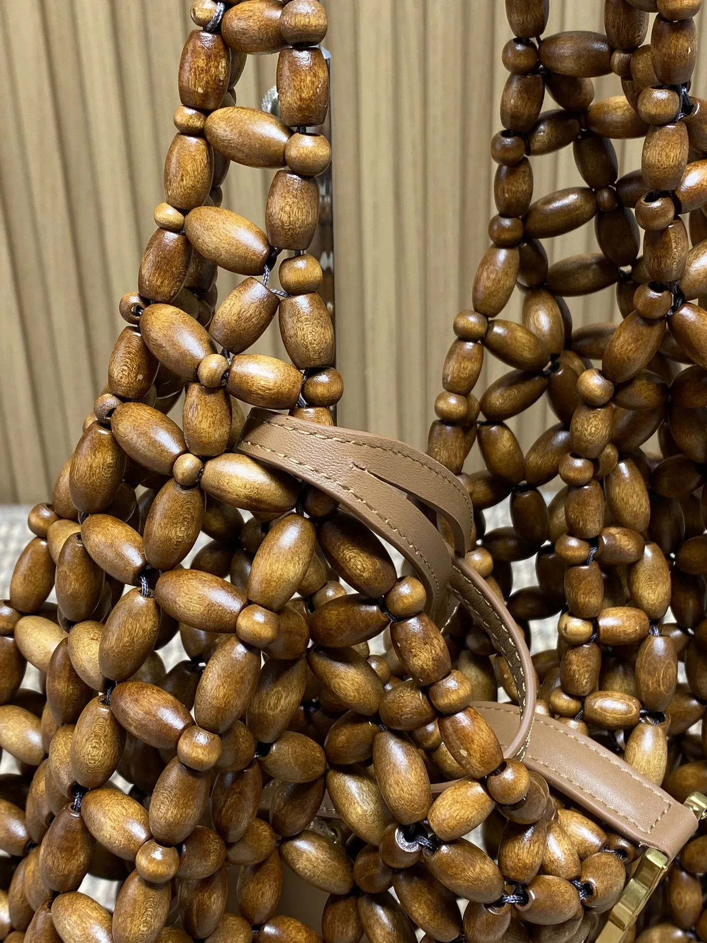 Yves Saint Laurent ホーボー木珠バッグ ブラウン - 画像 (7)