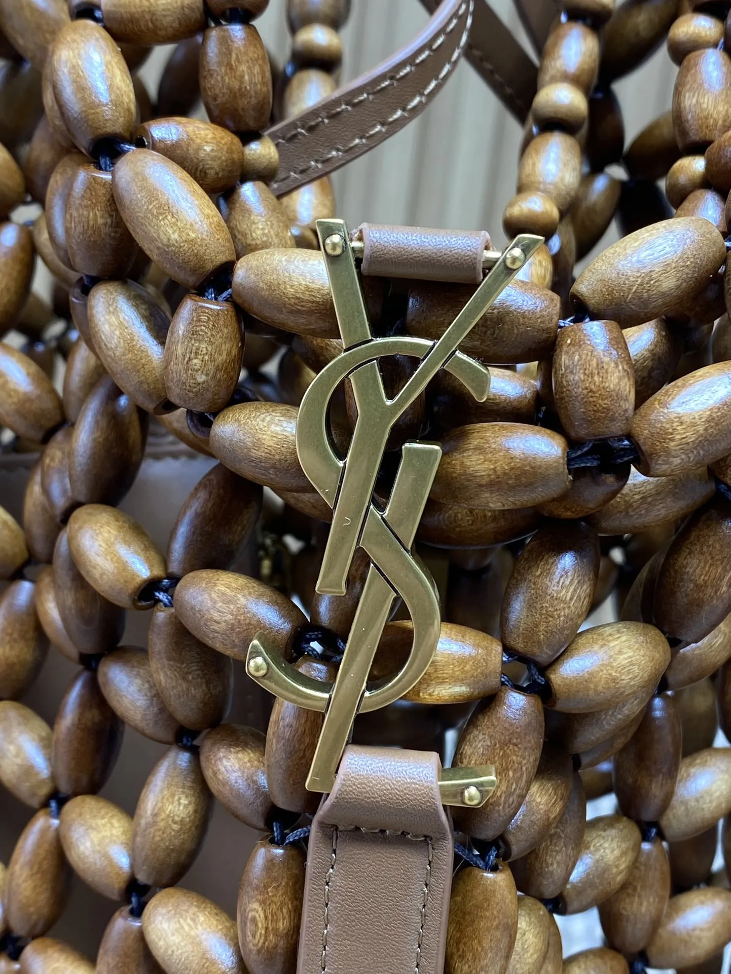 Yves Saint Laurent ホーボー木珠バッグ ブラウン - 画像 (8)