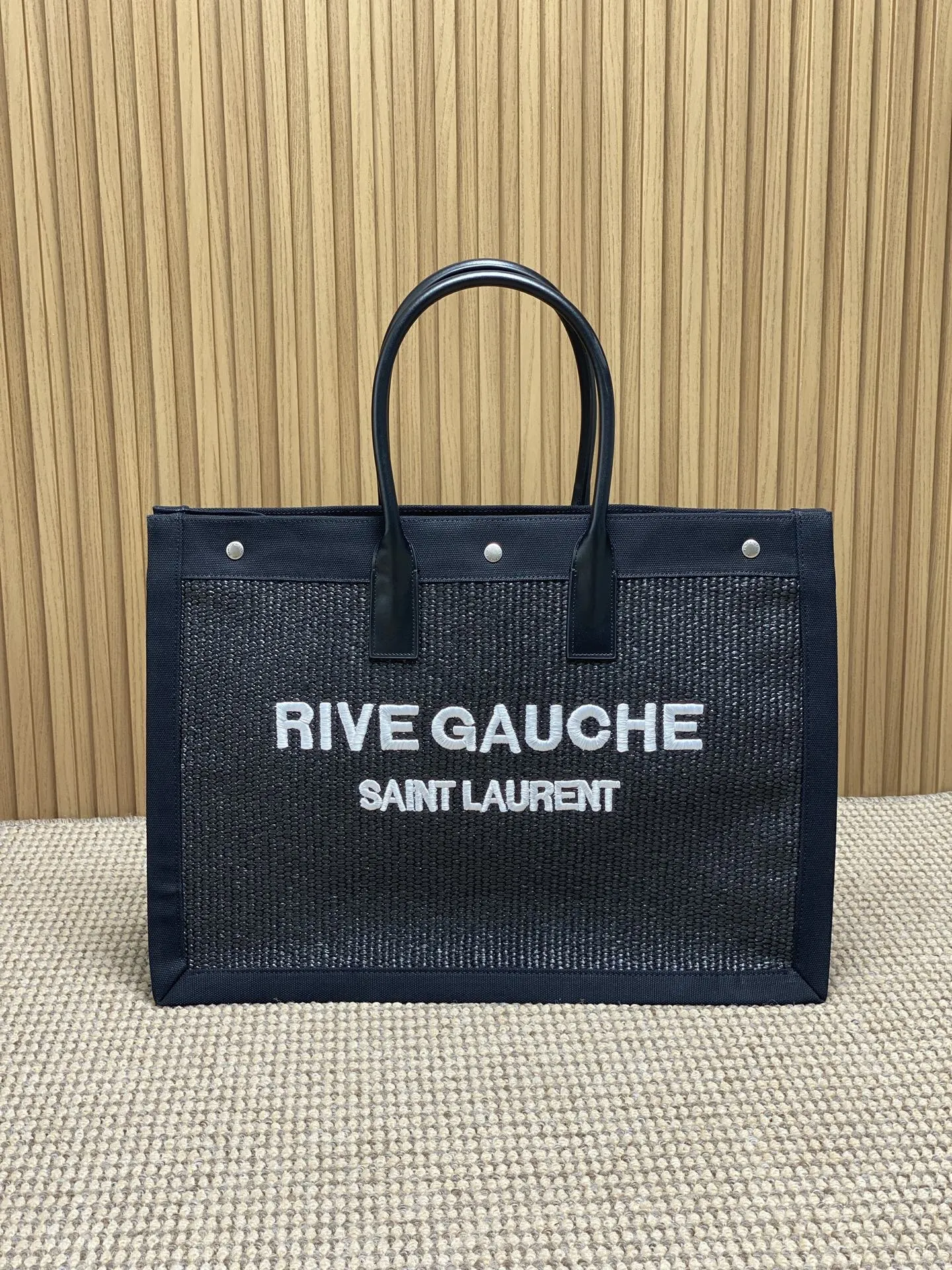 SAINT LAURENT 黒 Rive Gauche Tote バッグ
