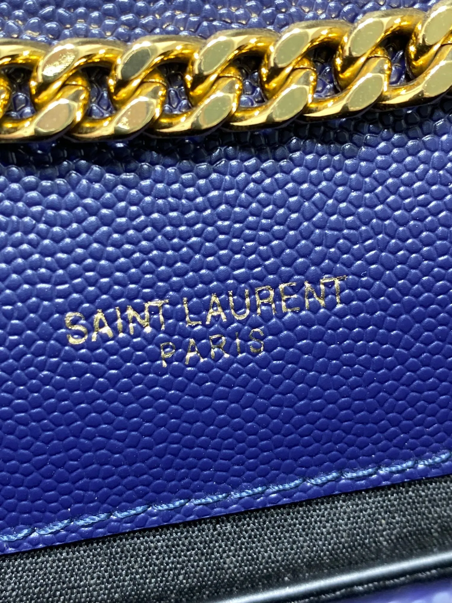 Yves Saint Laurent ブルー 真皮球紋付レターパック - 画像 (10)